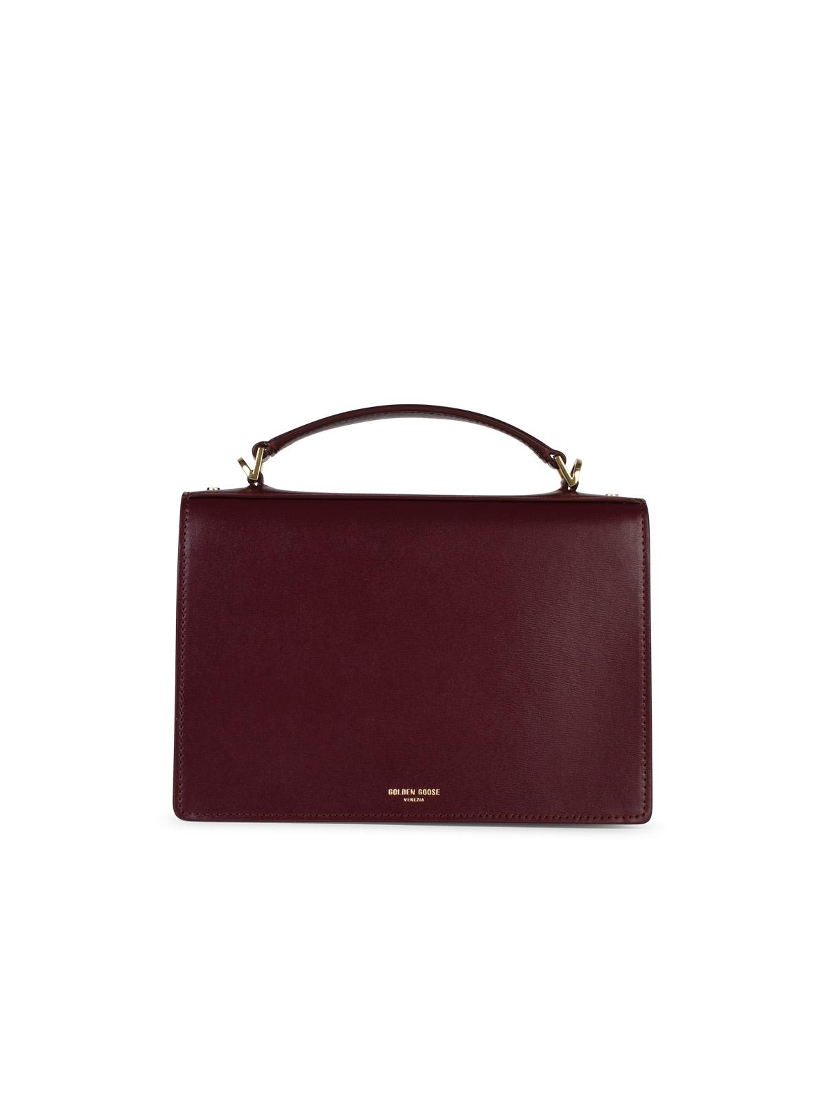 Golden Goose Venezia Bag In Burgundy Palmellata Leather Woman