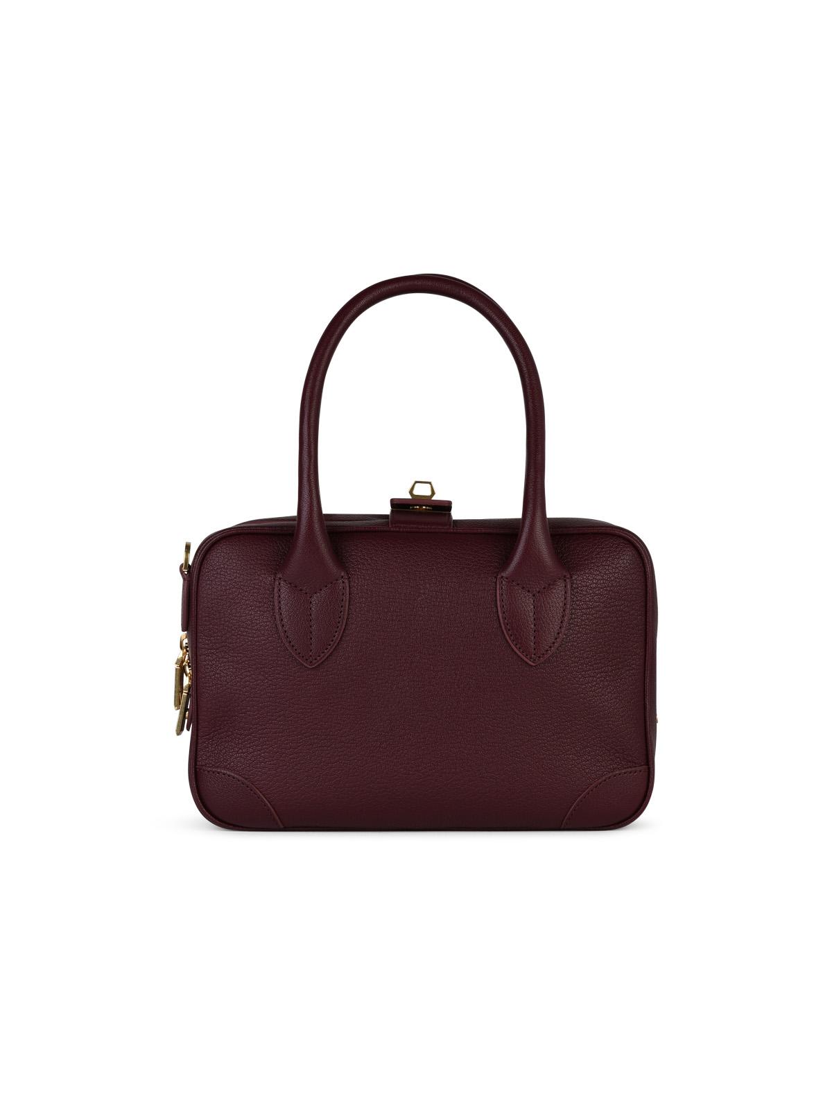 Golden Goose 'Vita' Burgundy Leather Top Box Woman