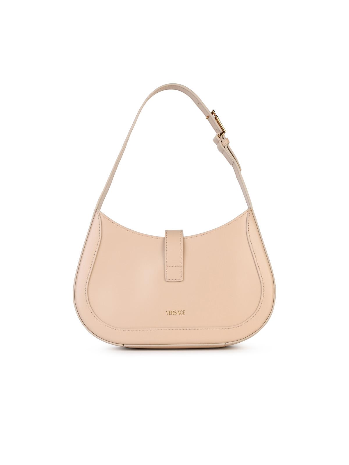 Versace 'Hobo Greca' Beige Leather Bag Woman