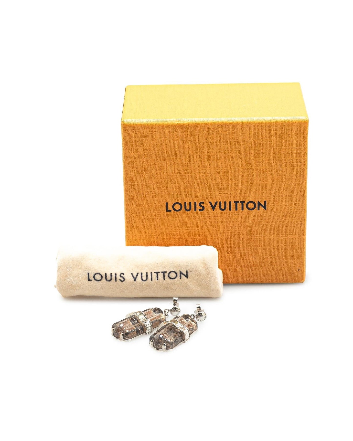 Silver-Tone Brass Rock My World Earrings with Push Back Closure