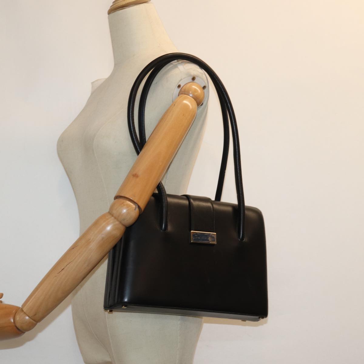 GUCCI Shoulder Bag Leather Outlet Black 79430