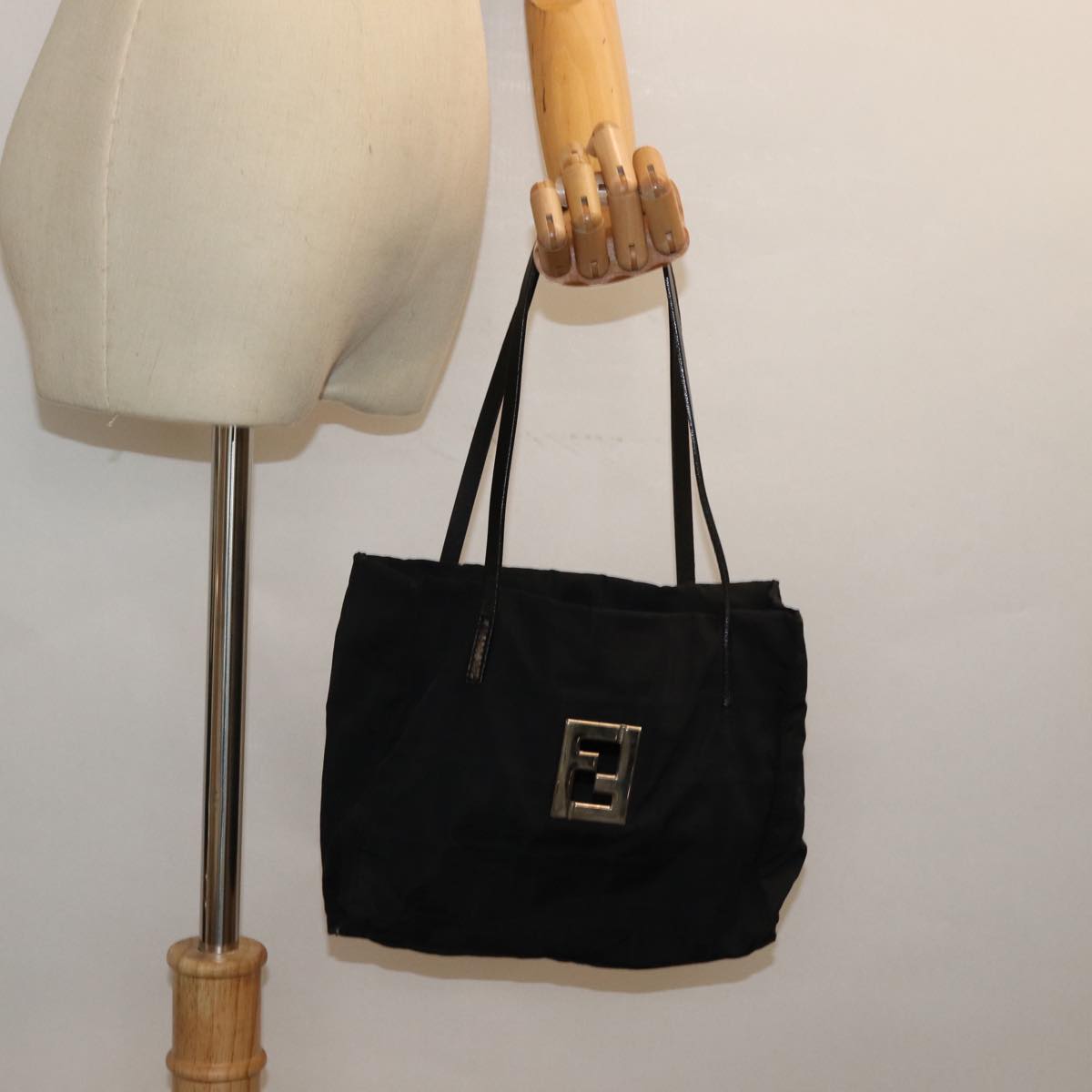 FENDI Zucca Canvas Tote Bag Black 79458