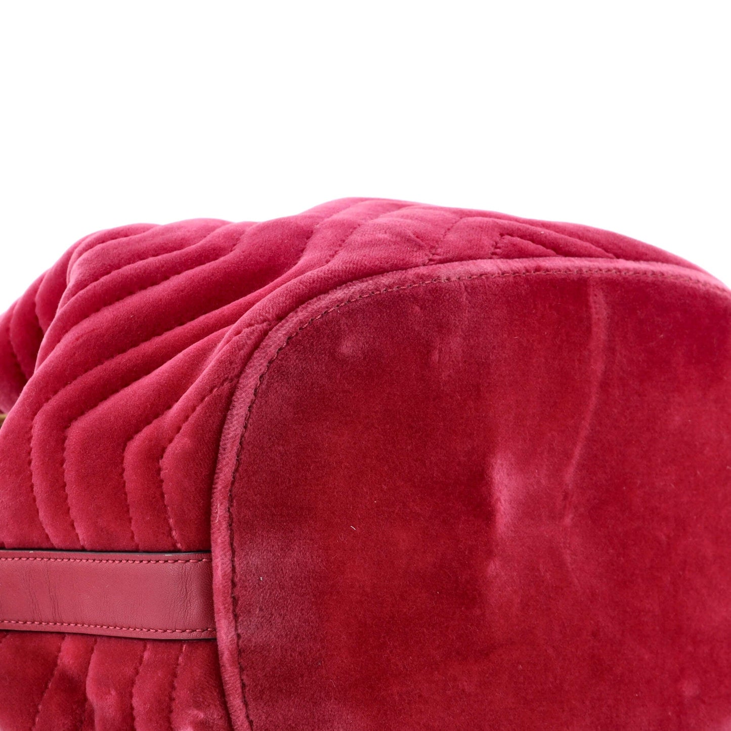 GG Marmont Bucket Bag Matelasse Velvet Small