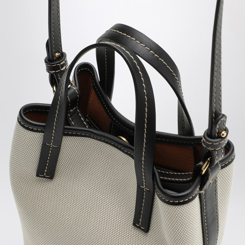 Stella Mccartney Écru Cotton Blend Canvas Tote Bag With Logo Women