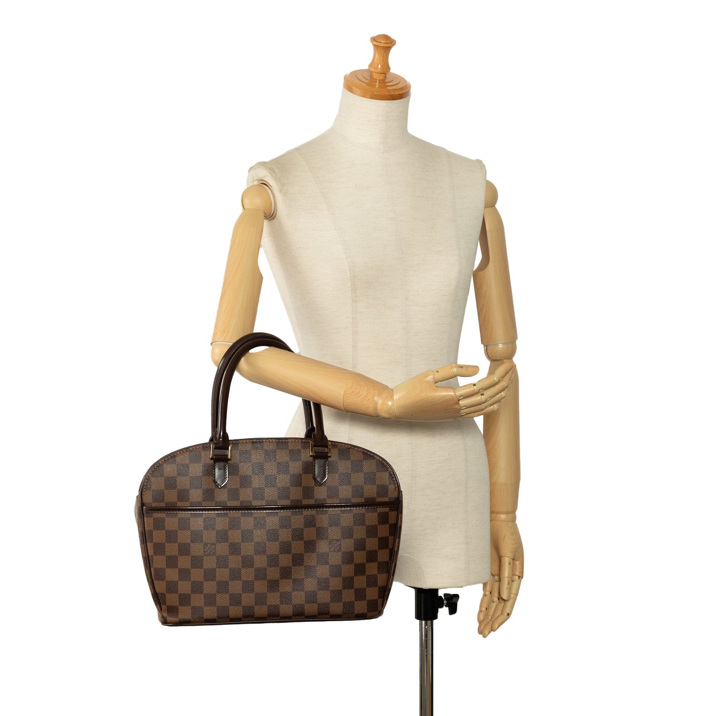 Brown Louis Vuitton Damier Ebene Sarria Horizontal Handbag