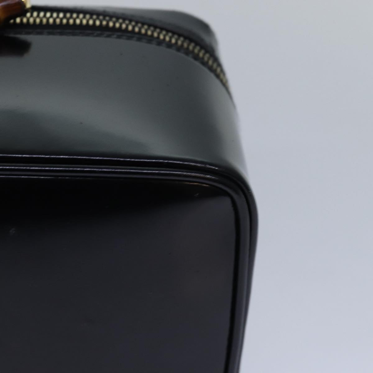 GUCCI Vanity Cosmetic Pouch Patent leather Black 032 1956 0150 80625