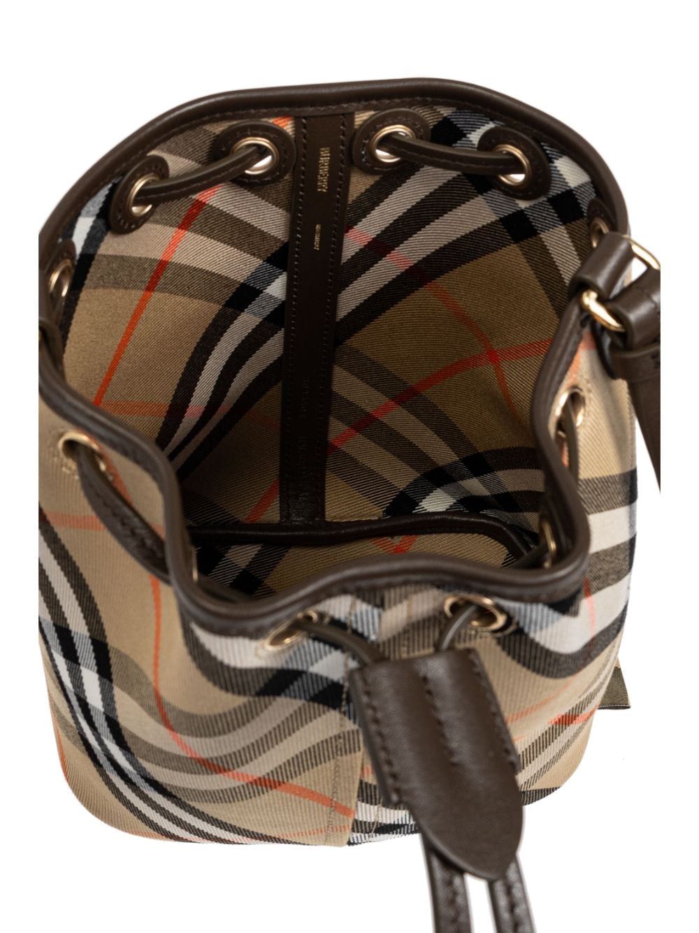CHECK MINI BUCKET BAG