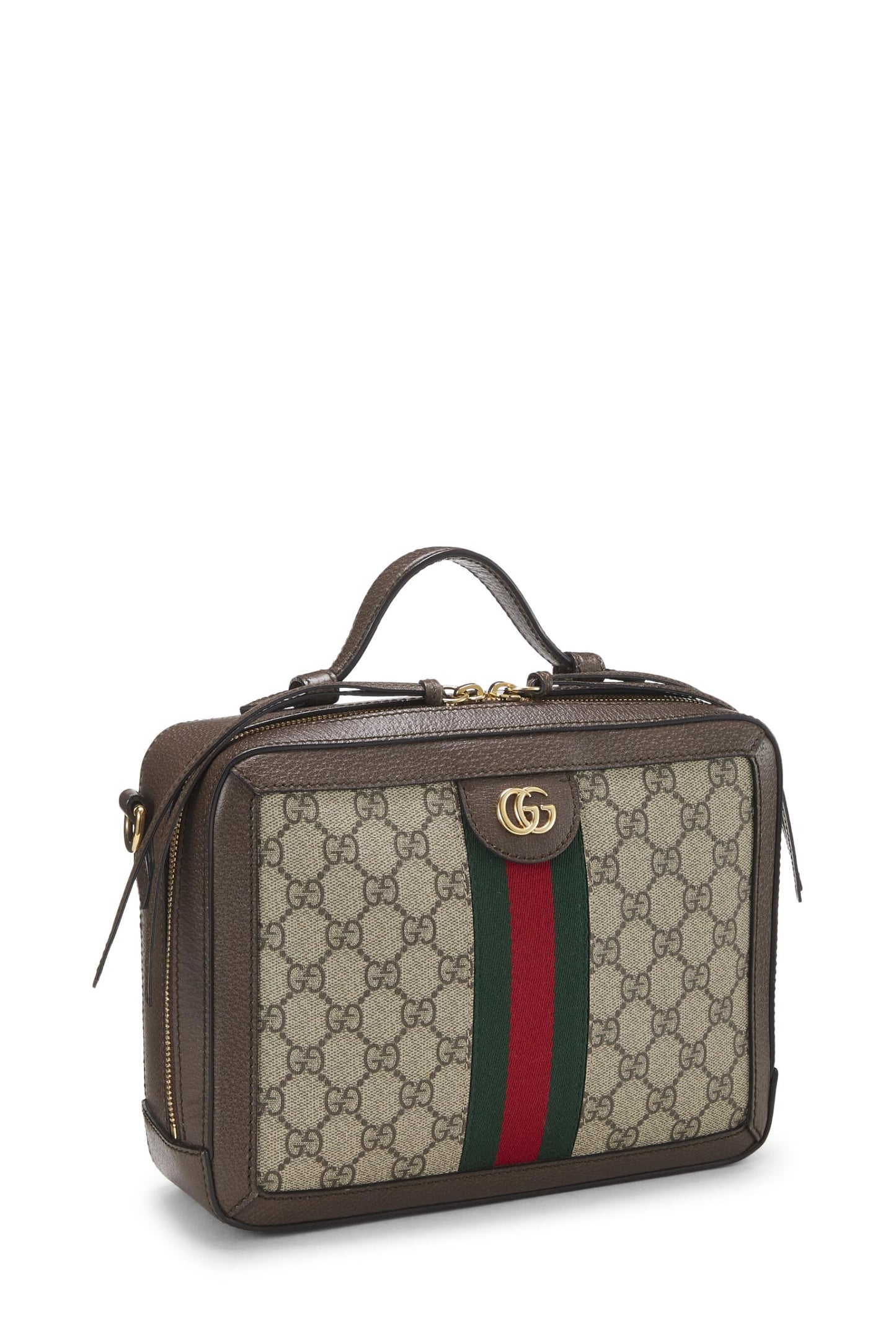 Gucci, Original GG Supreme Canvas Web Ophidia Shoulder Medium, Brown