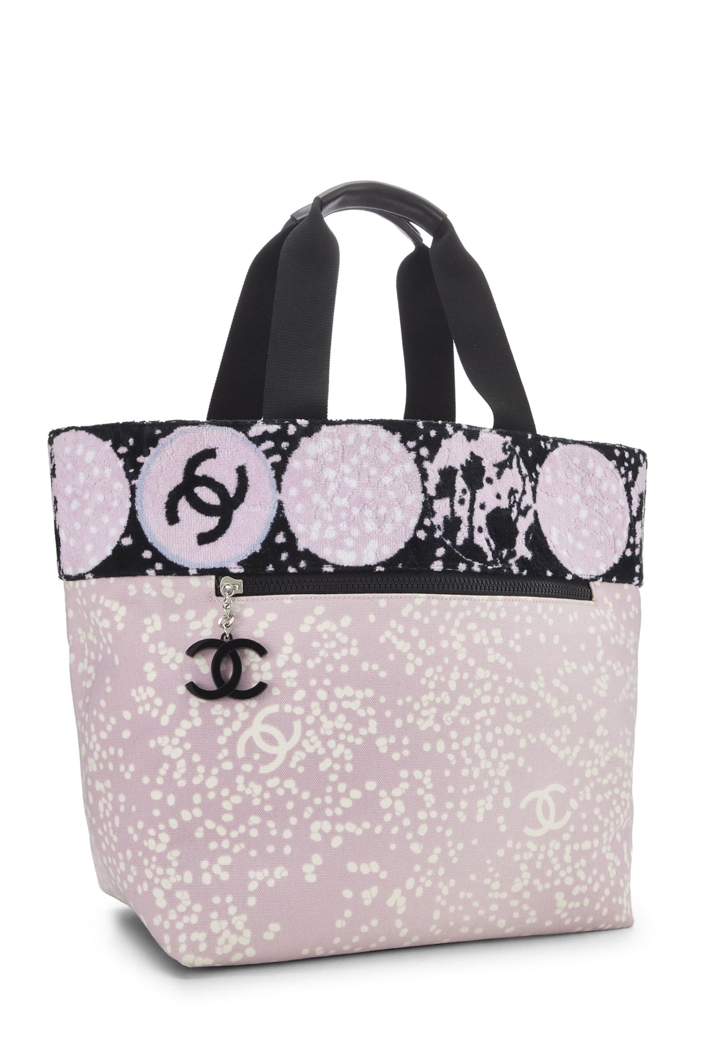 Chanel, Pink Terrycloth & Canvas 'CC' Tote, Pink