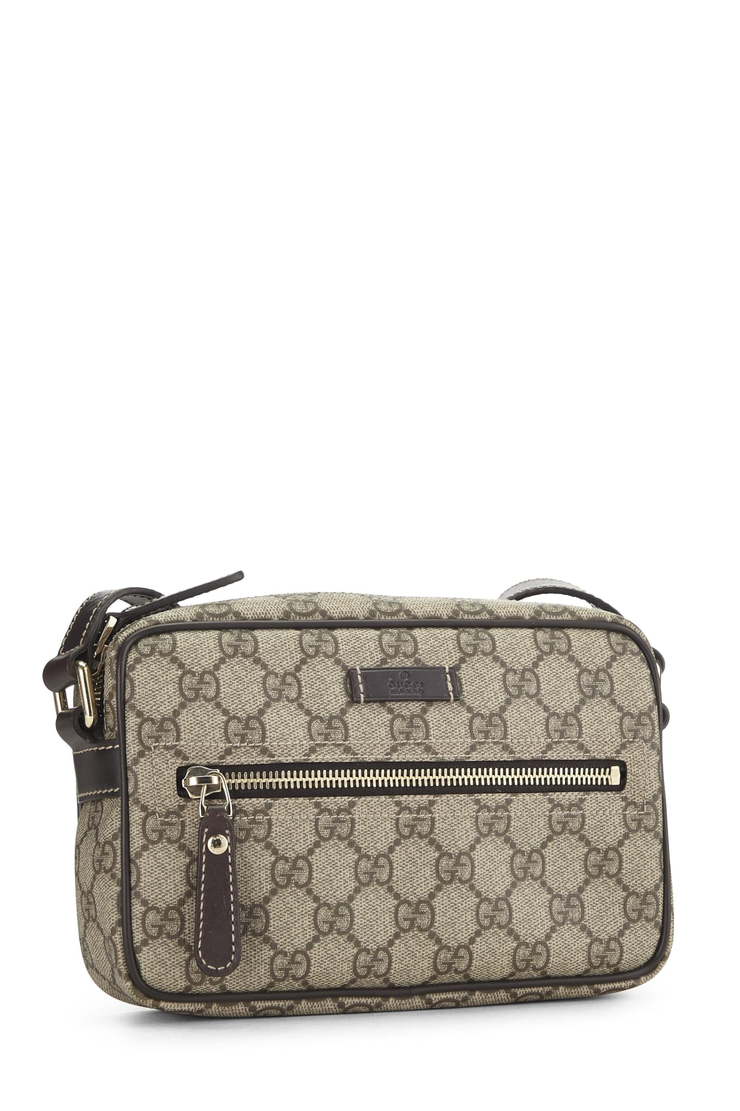 Gucci, Brown GG Supreme Canvas Camera Bag, Brown
