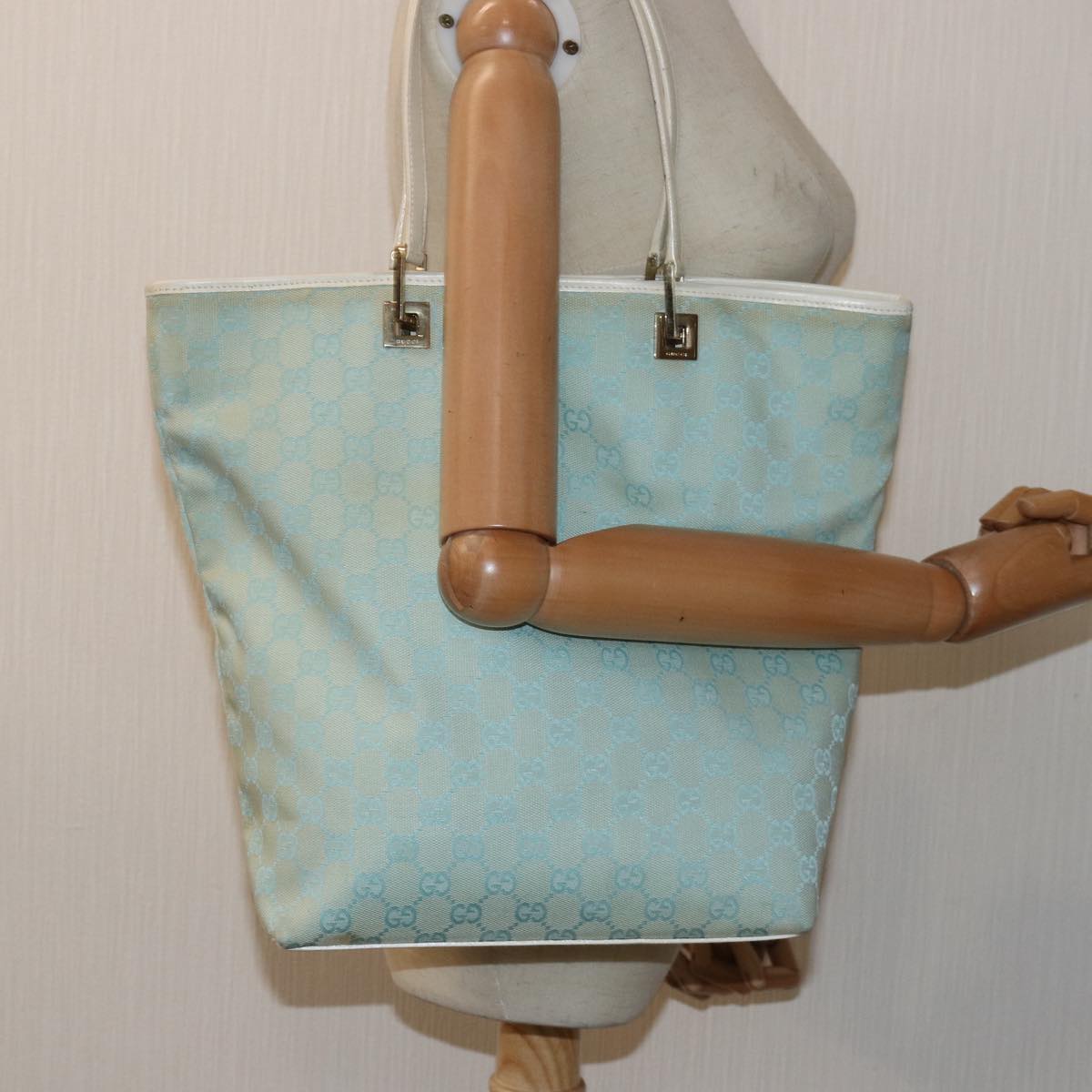 GUCCI GG Canvas Tote Bag Peppermint 002 1098 81624
