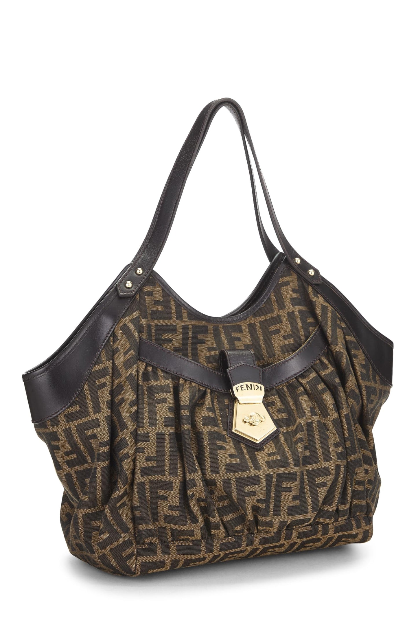 Fendi, Brown Zucca Canvas Chef Pocket Tote Large, Brown