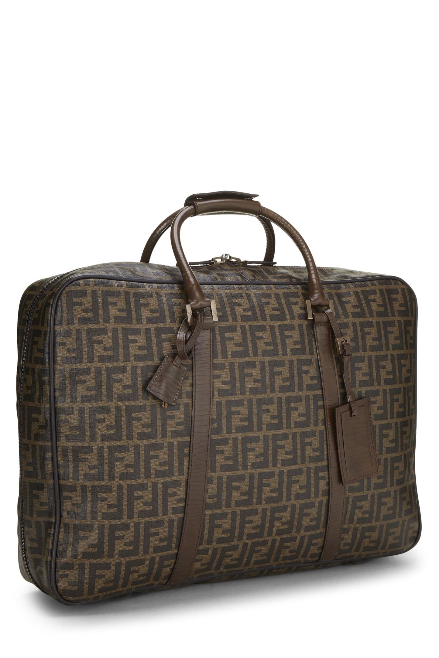 Fendi, Brown Coated Canvas Zucca Weekender Large, Brown