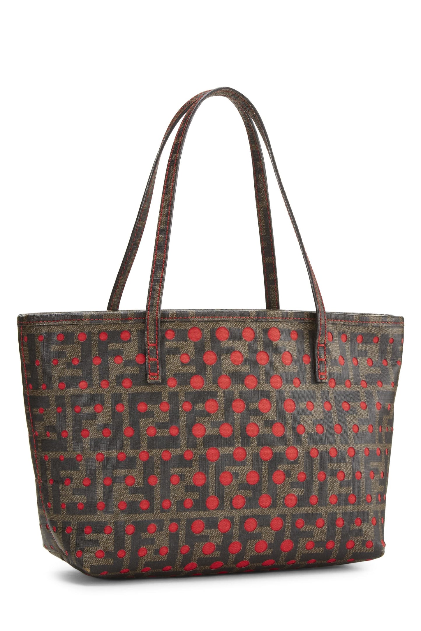 Fendi, Red Zucca Coated Canvas Spalmati Roll Tote Mini, Red