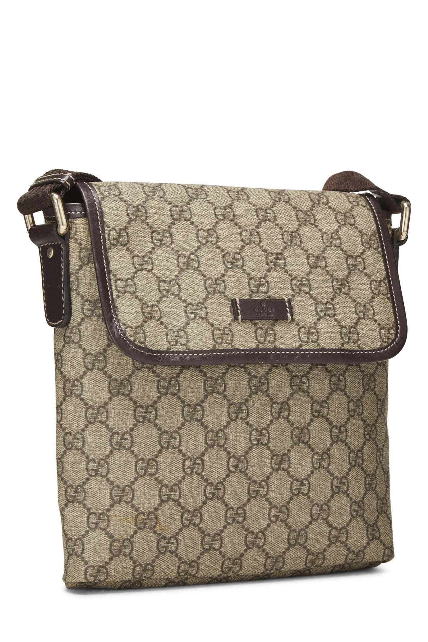Gucci, Original GG Supreme Canvas Flap Messenger Small, Brown