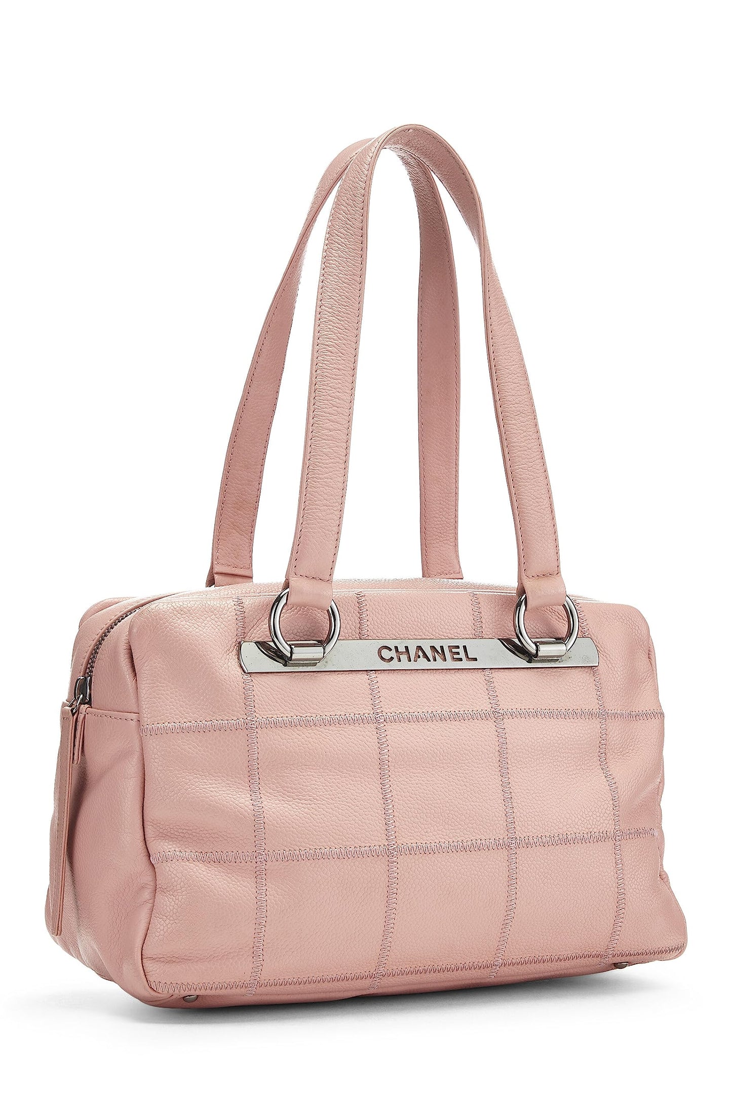 Chanel, Pink Soft Caviar Chocolate Bar Boston Bag, Pink