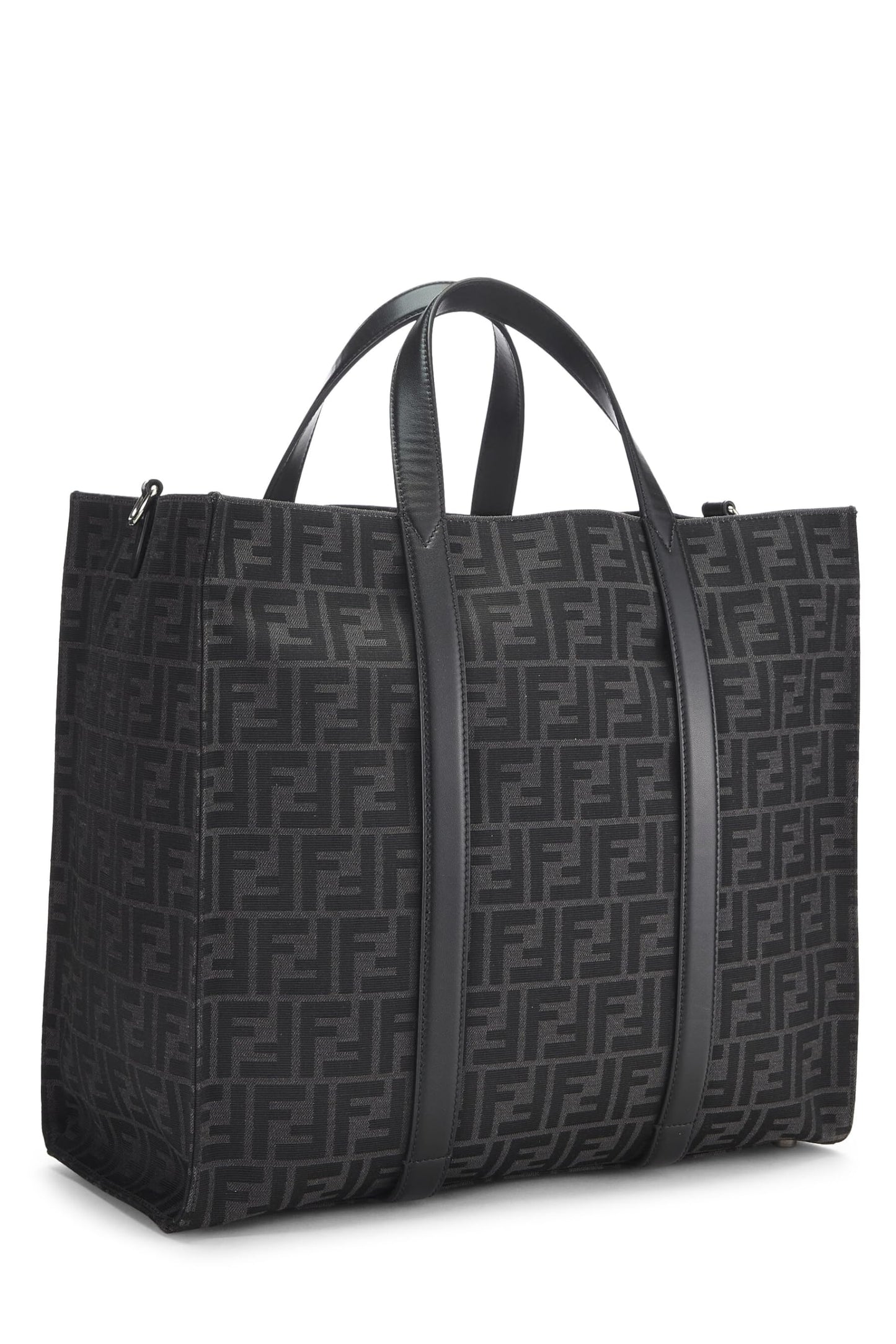 Fendi, Black Zucca Canvas Shopping Tote, Black