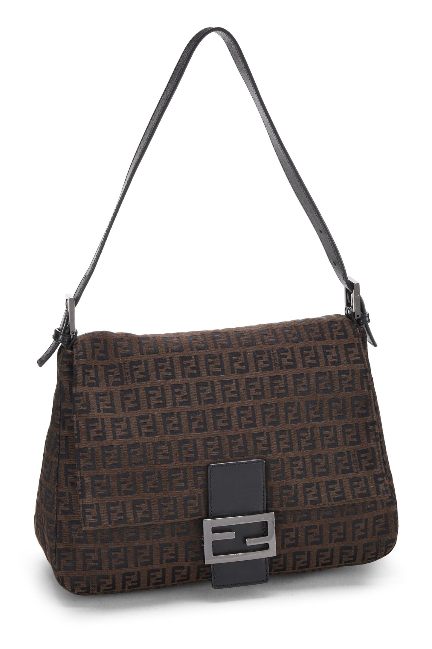 Fendi, Brown Zucchino Coated Canvas Mama, Brown