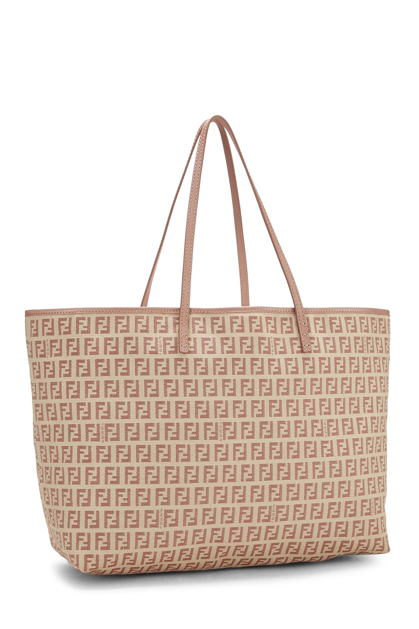 Fendi, Pink Zucchino Canvas Tote Medium, Pink