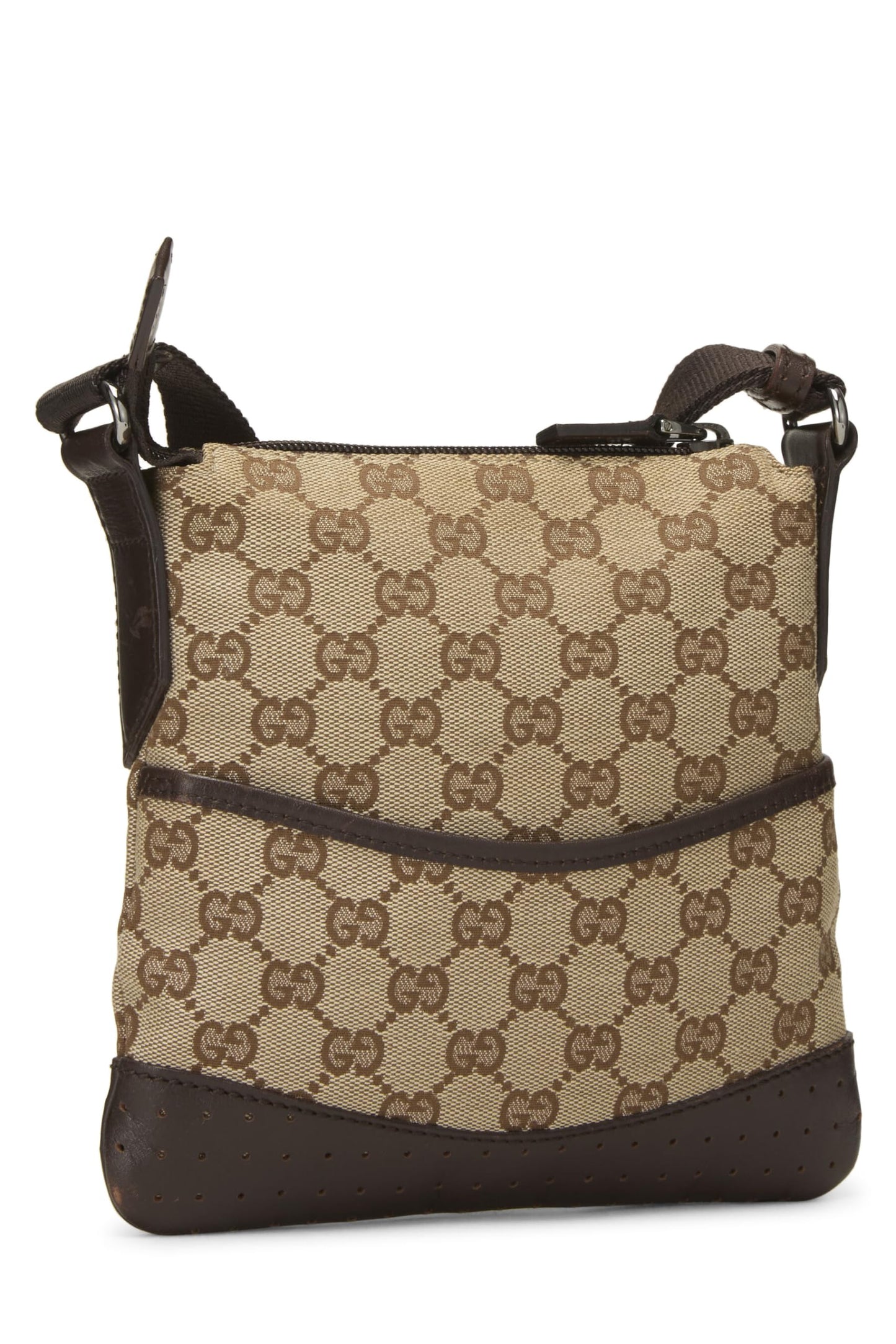 Gucci, Original GG Canvas Perforated Messenger Small, Brown