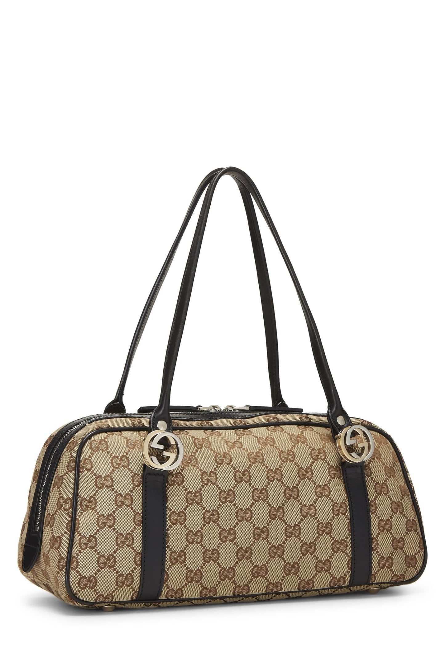 Gucci, Black Original GG Canvas Twins Boston Bag, Black
