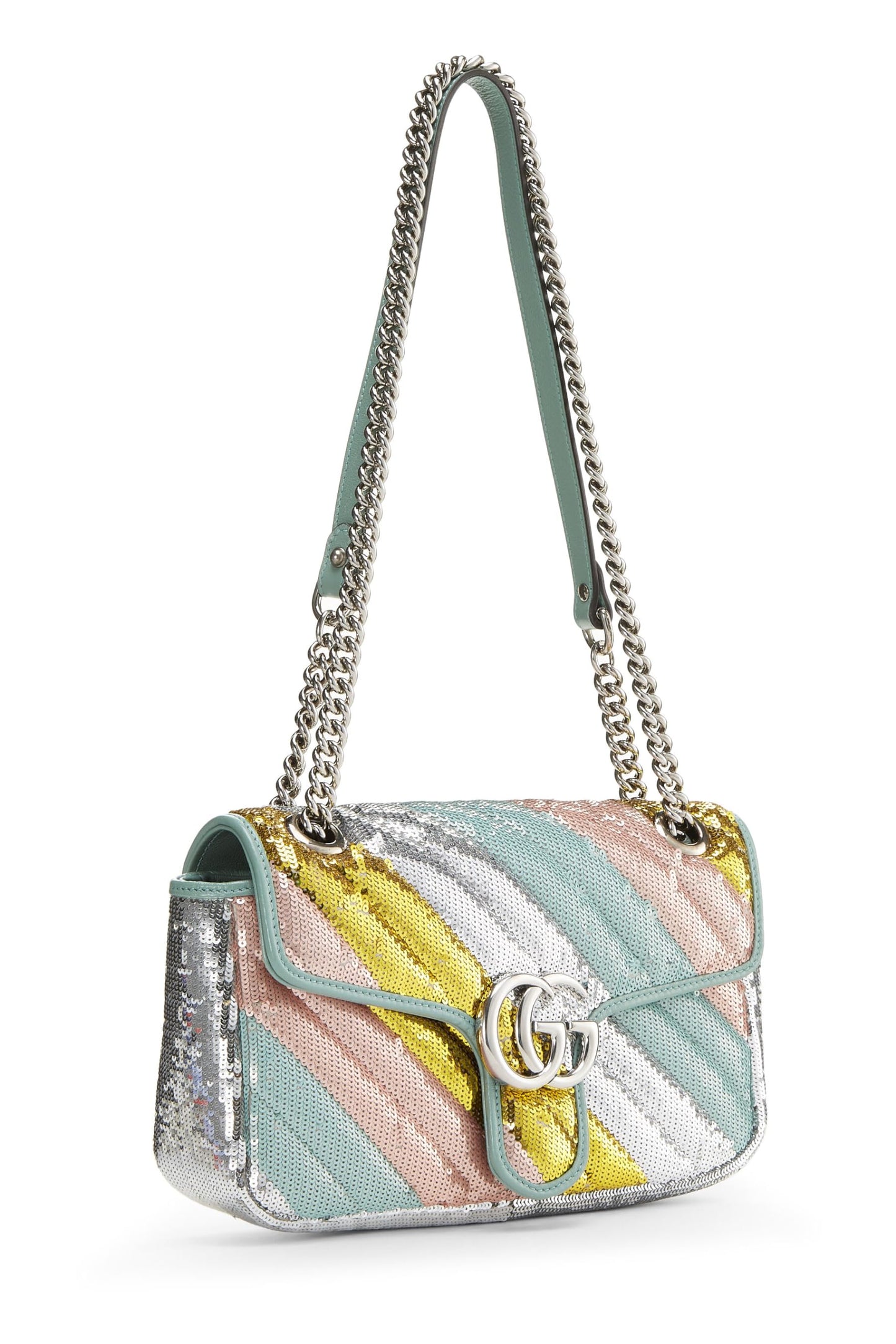 Gucci, Multicolor GG Sequin Marmont Shoulder Bag Small, Multi