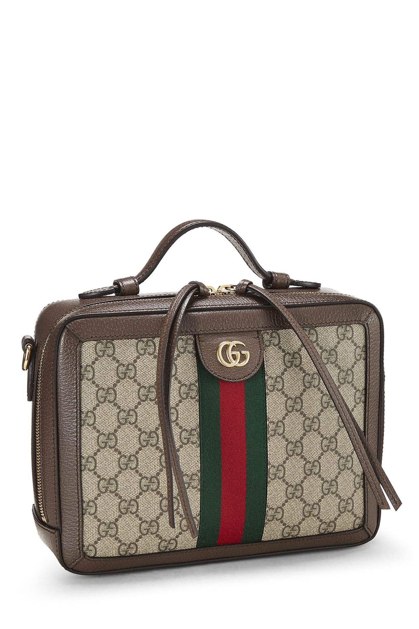 Gucci, Original GG Supreme Canvas Web Ophidia Shoulder Bag Medium, Brown
