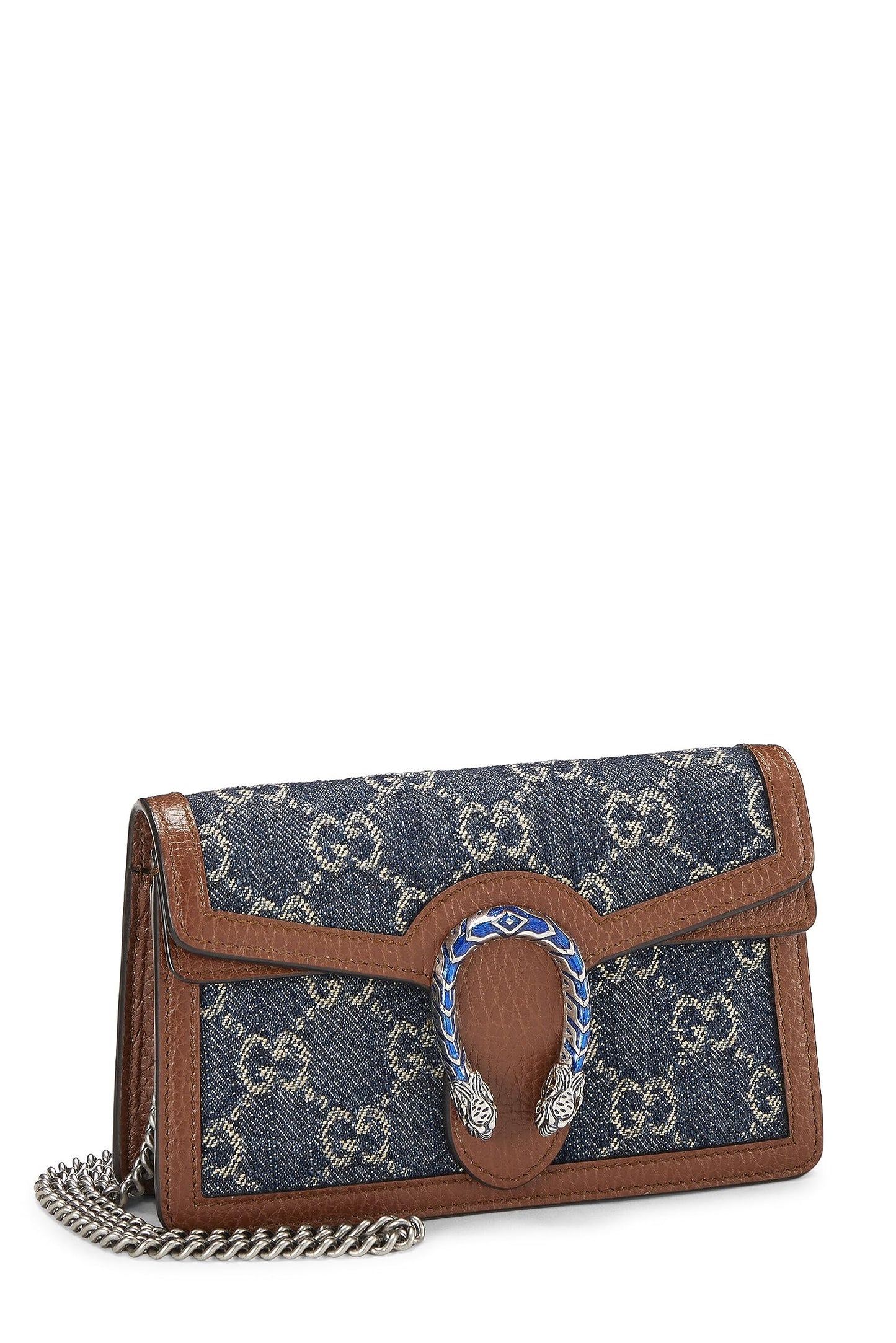 Gucci, Blue GG Denim Dionysus Shoulder Bag Mini, Blue