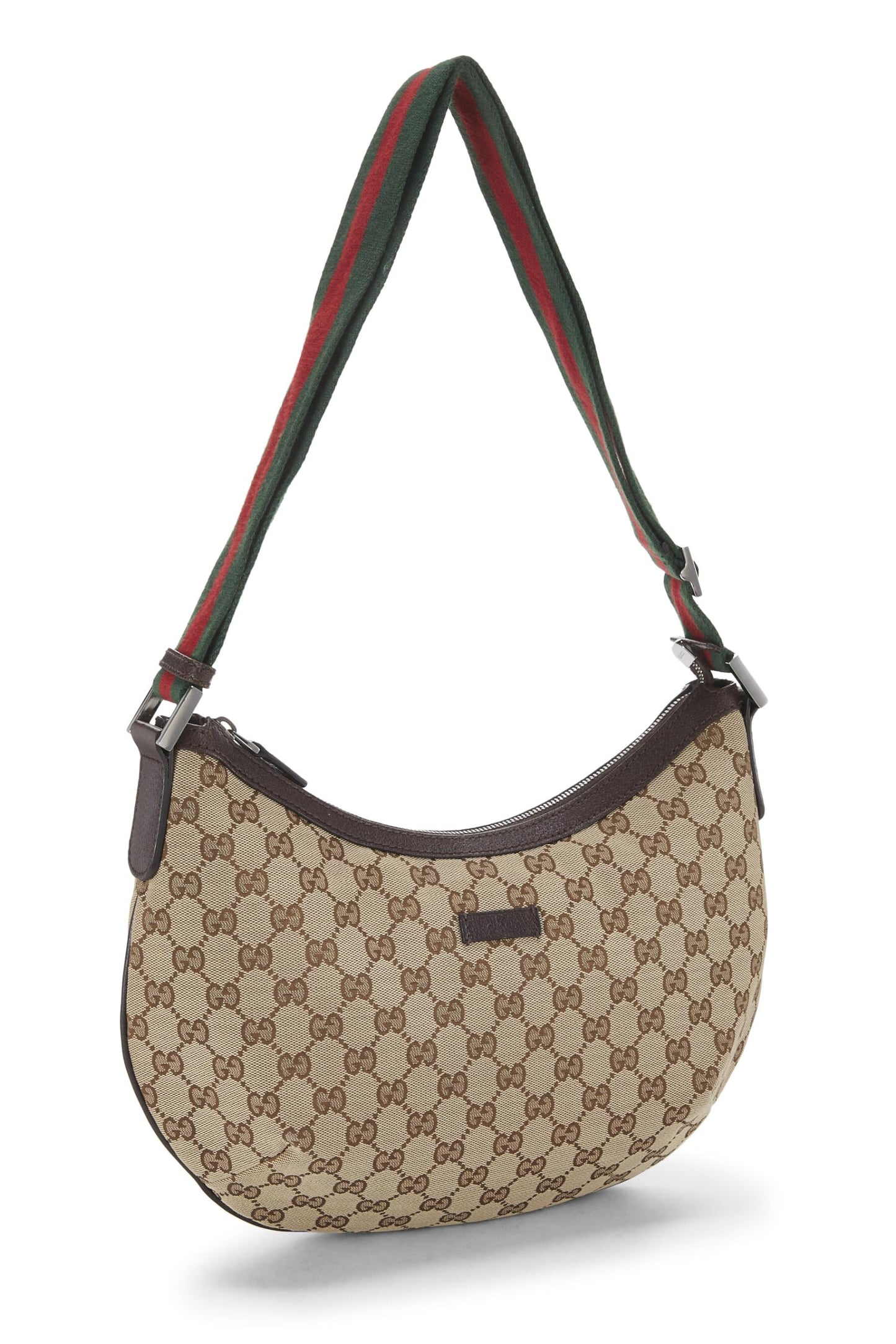 Gucci, Original GG Canvas Web Round Messenger, Brown