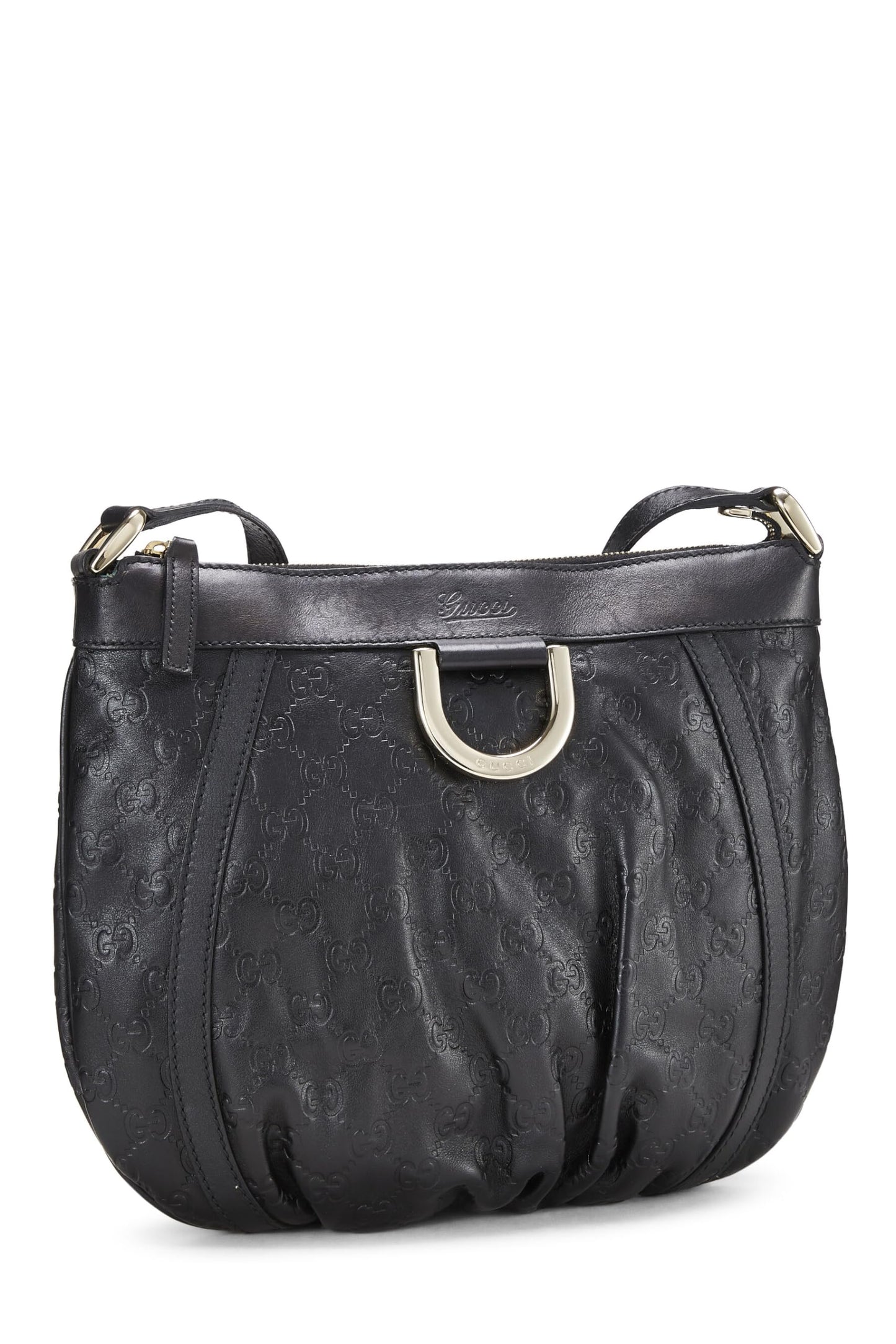 Gucci, Black Guccissima Abbey Messenger Small, Black