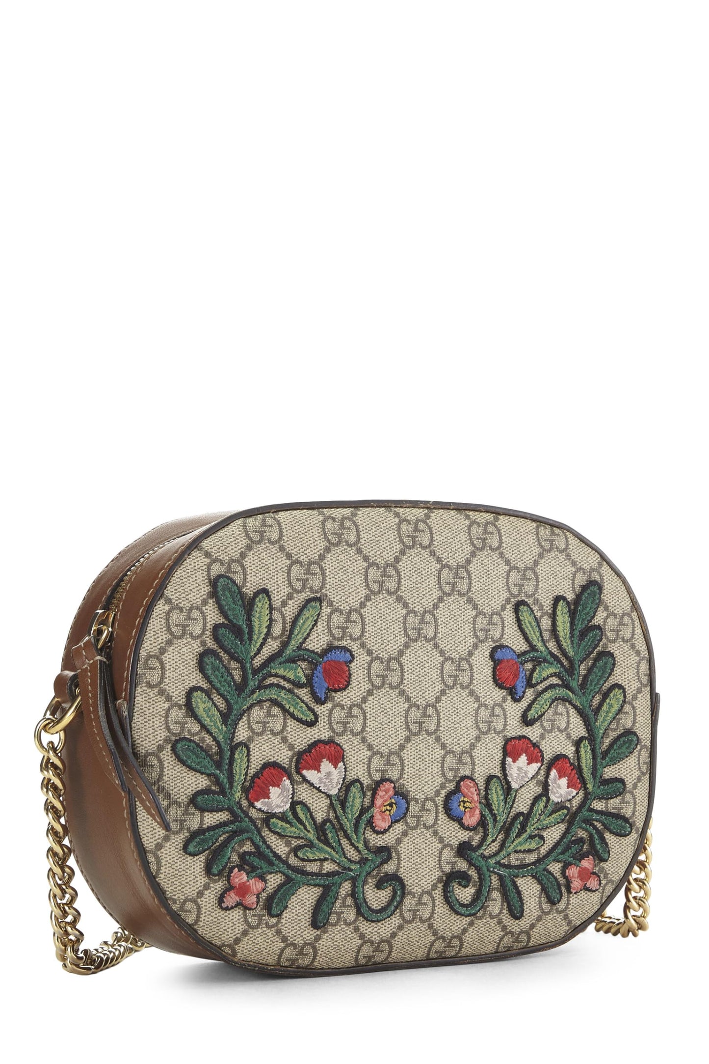 Gucci, Original GG Supreme Canvas Floral Crossbody Bag Mini, Brown