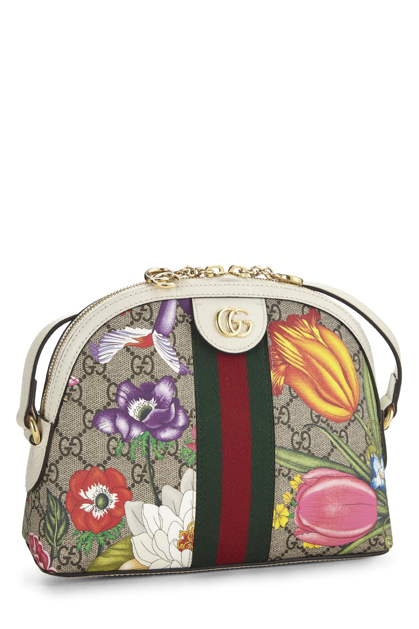 Gucci, Original GG Supreme Canvas Ophidia Dome Shoulder Bag Small, White