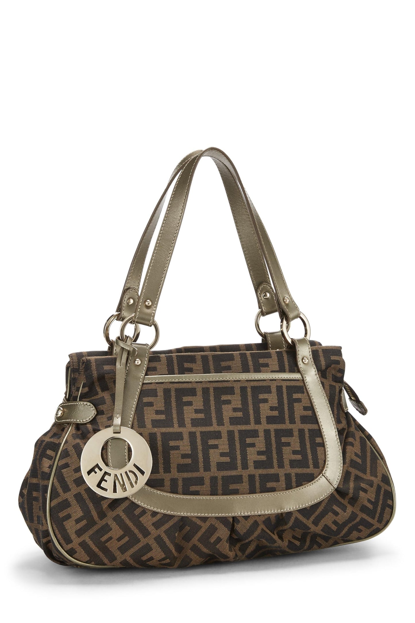 Fendi, Brown Zucca Canvas Chef Medium, Silver