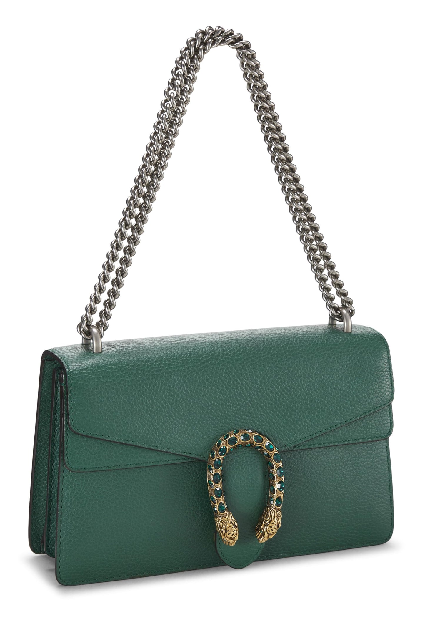 Gucci, Green Leather Dionysus Shoulder Bag Small, Green