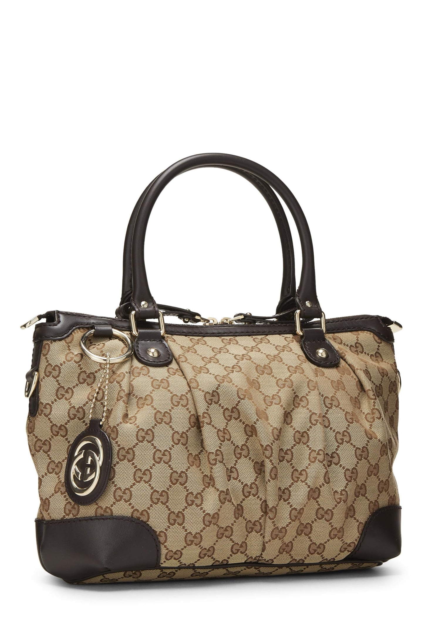 Gucci, Original GG Canvas Sukey Handle Bag Medium, Brown