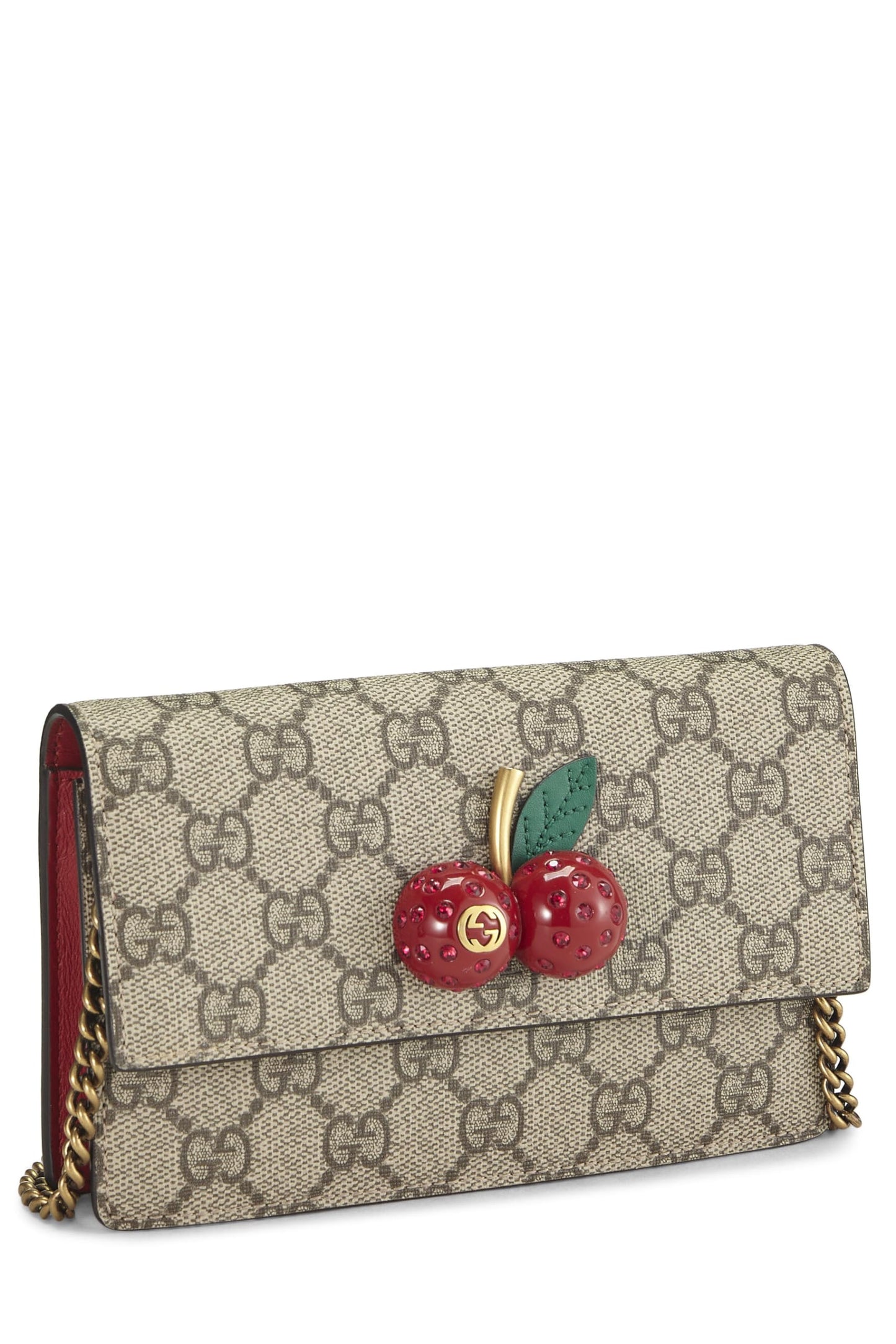 Gucci, Original GG Supreme Coated Canvas Cherry Crossbody Mini, Red