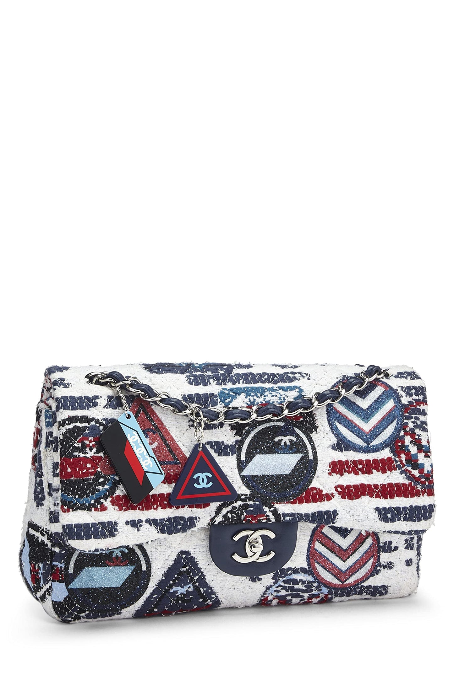 Chanel, Multi Quilted Tweed New Classic Double Flap Jumbo, Multi
