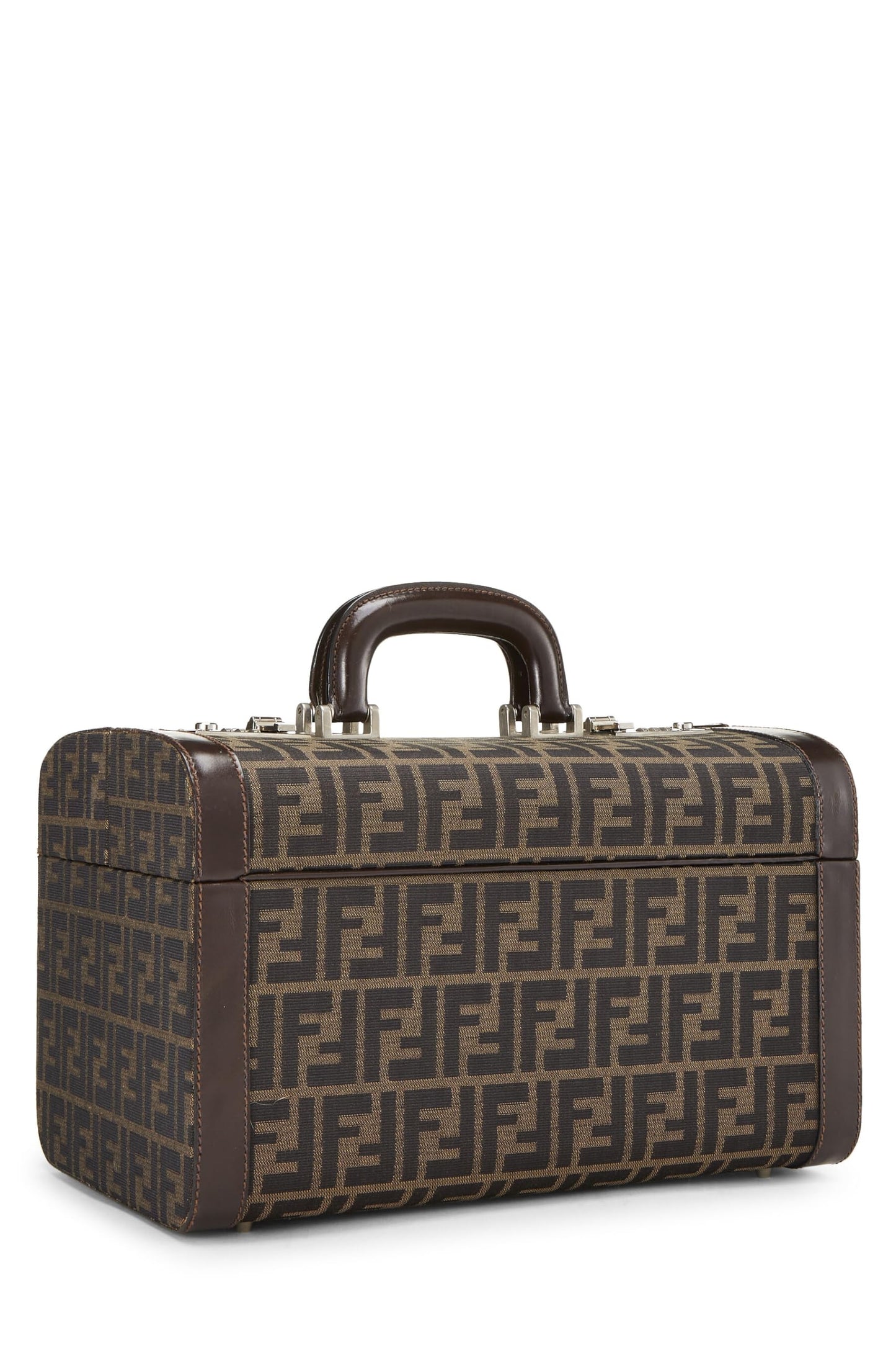 Fendi, Brown Zucca Canvas Box Vanity, Brown