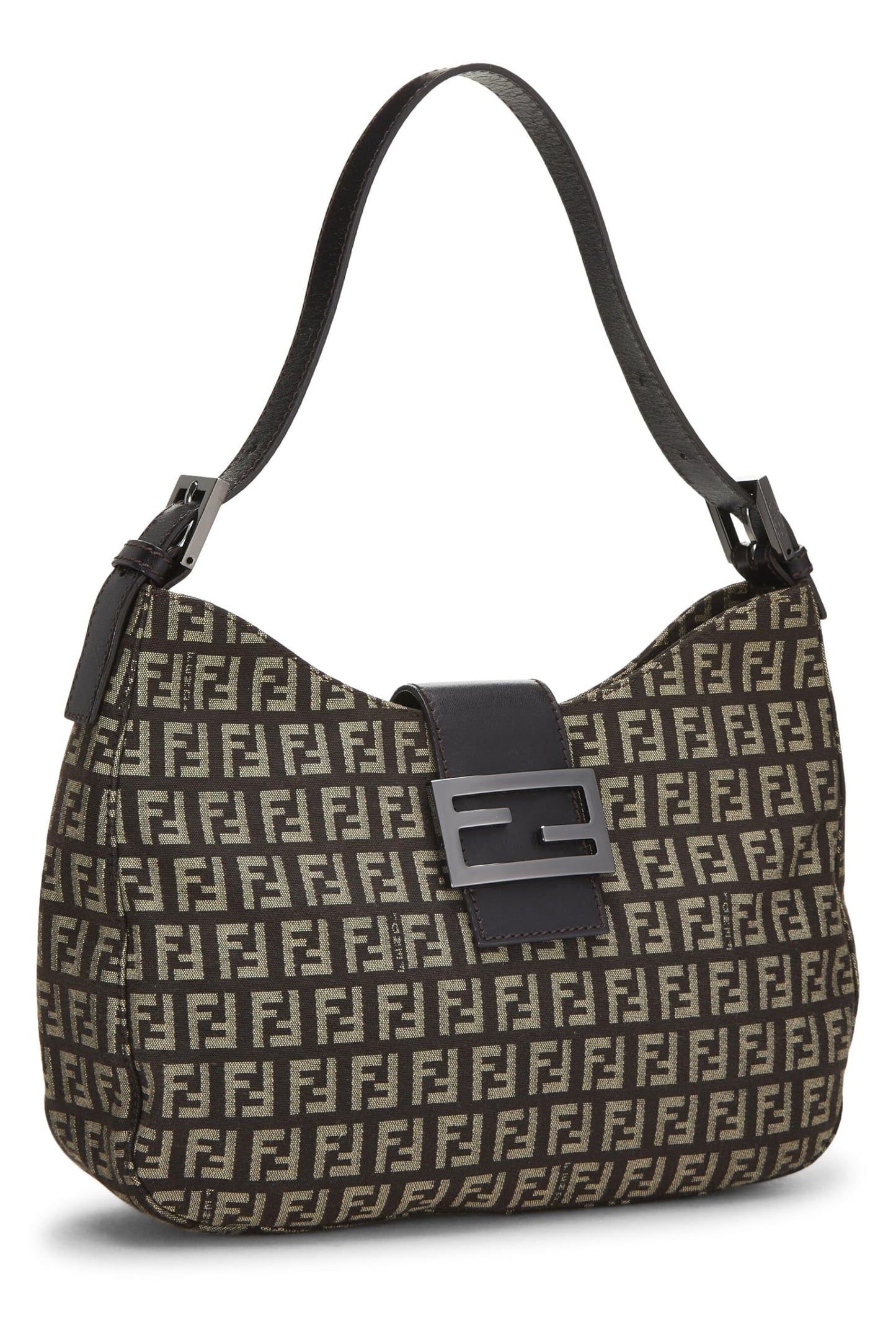 Fendi, Brown Zucchino Shoulder Bag Small, Brown