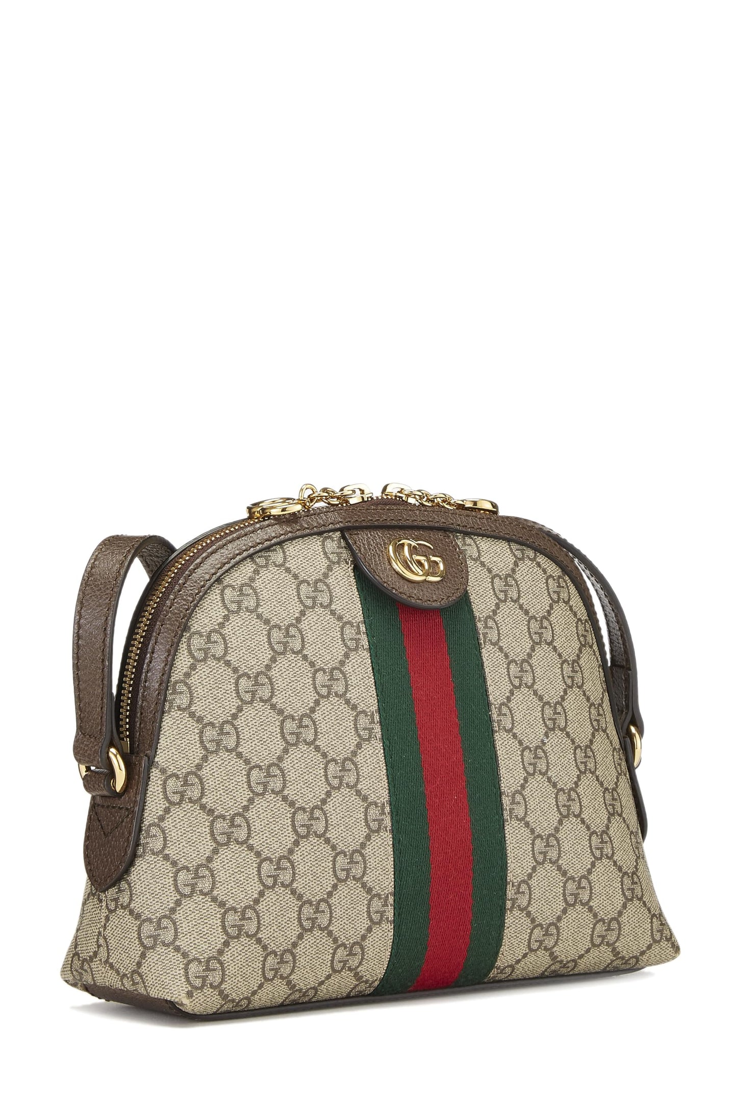 Gucci, Original GG Supreme Canvas Ophidia Shoulder Bag Small, Brown