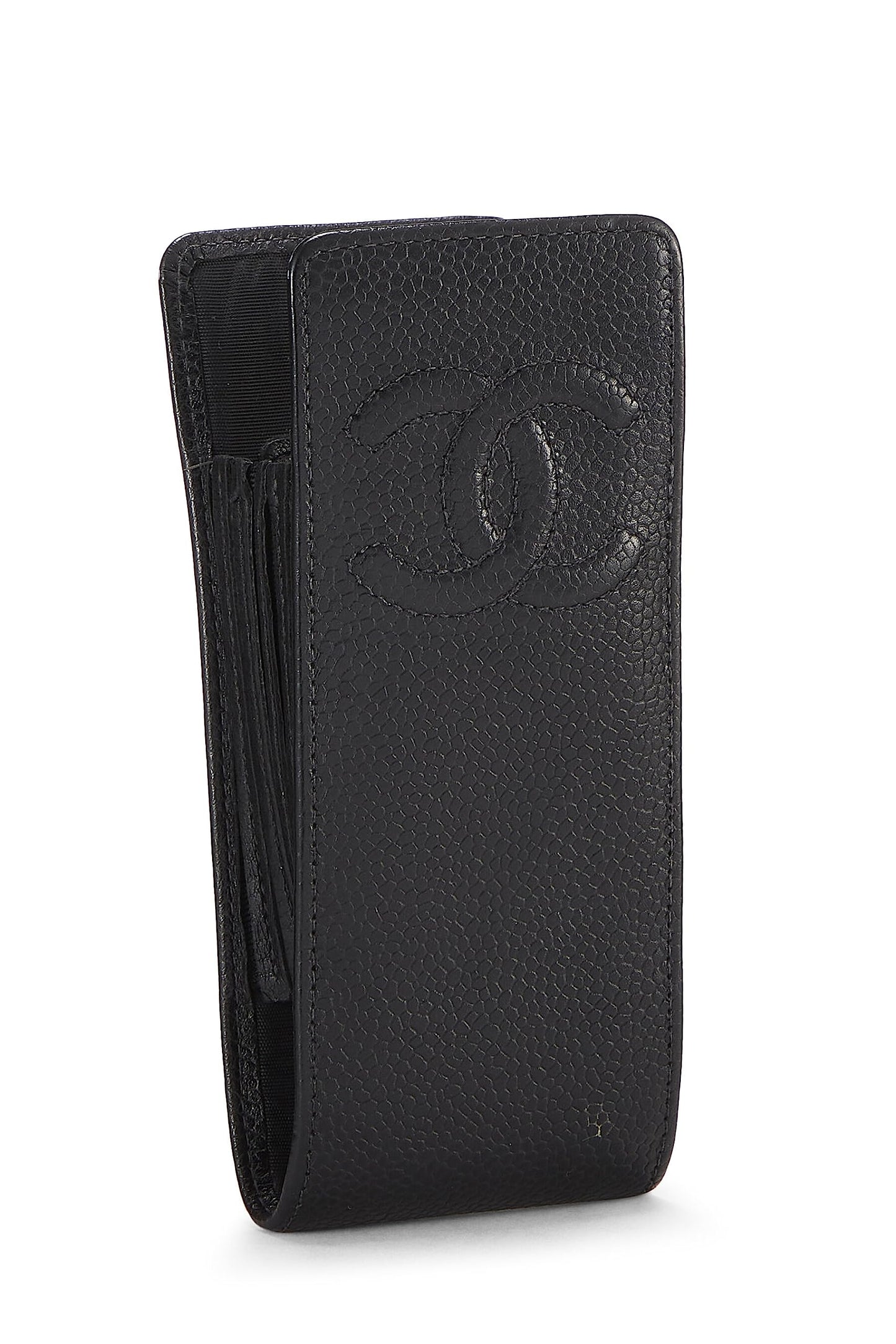 Chanel, Black Caviar Case, Black