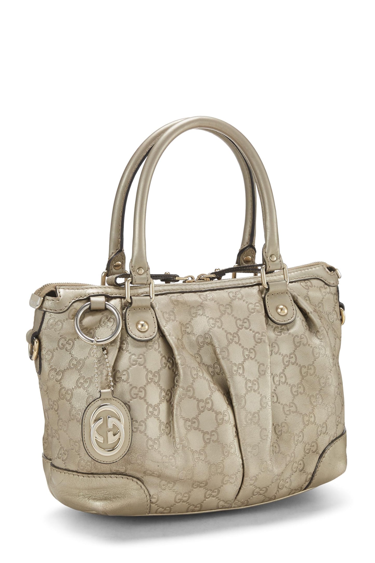 Gucci, Gold Guccissima Sukey Zip Hobo Large, Gold