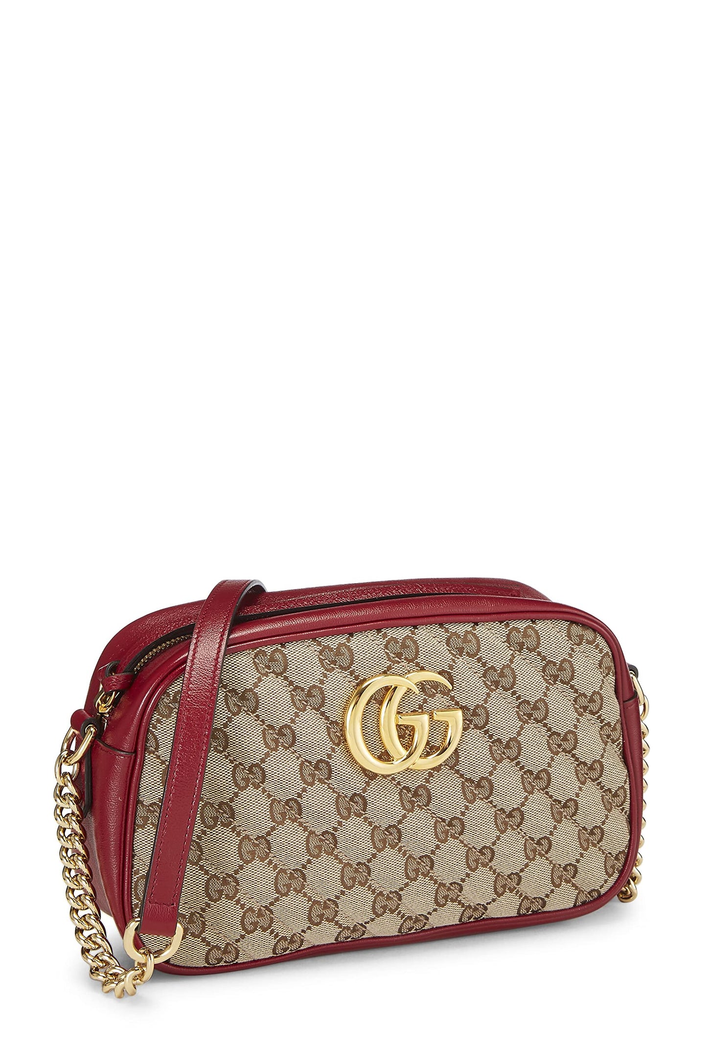 Gucci, Red Original GG Canvas Marmont Crossbody Small, Red