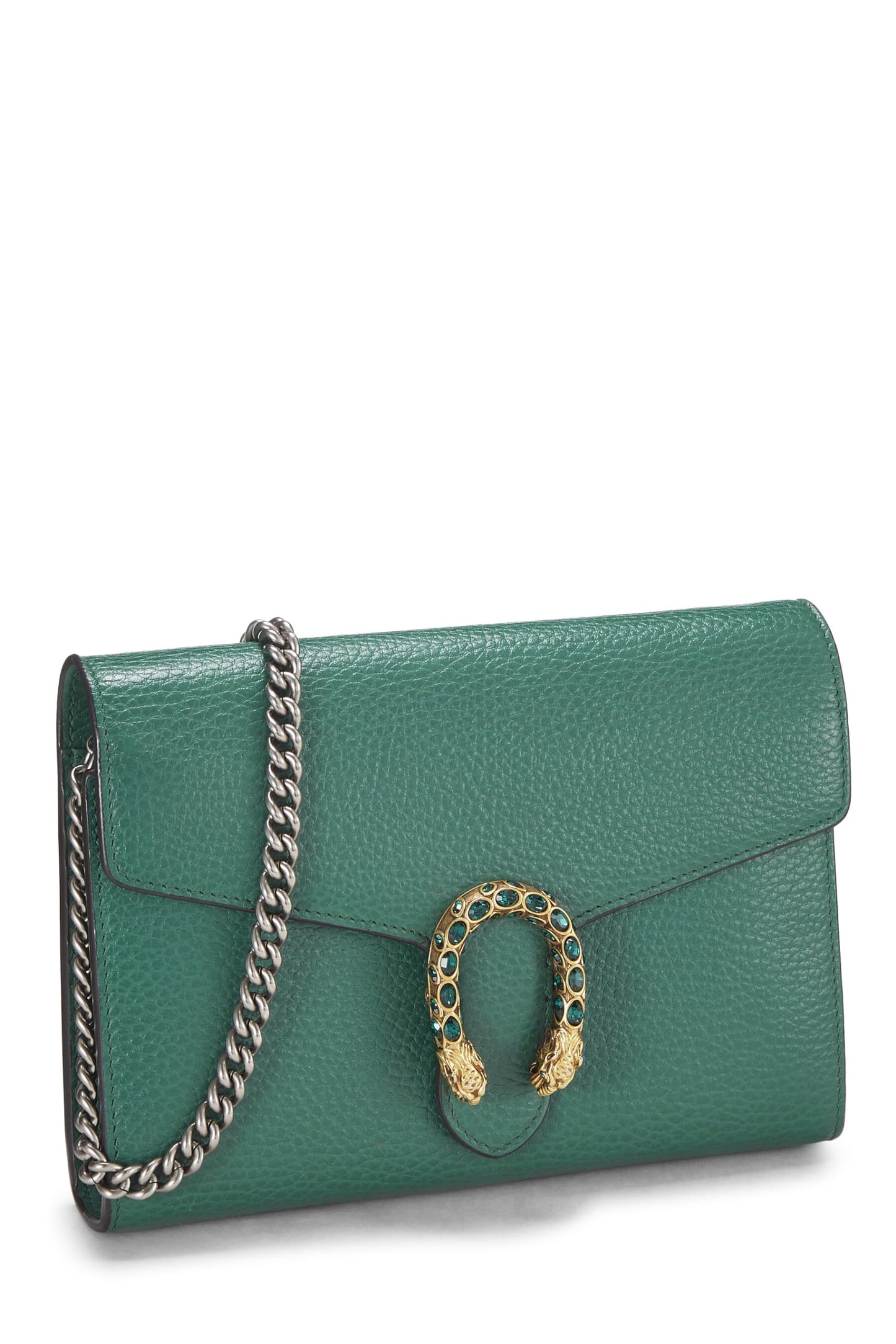 Gucci, Green Leather Dionysus Shoulder Bag Small, Green