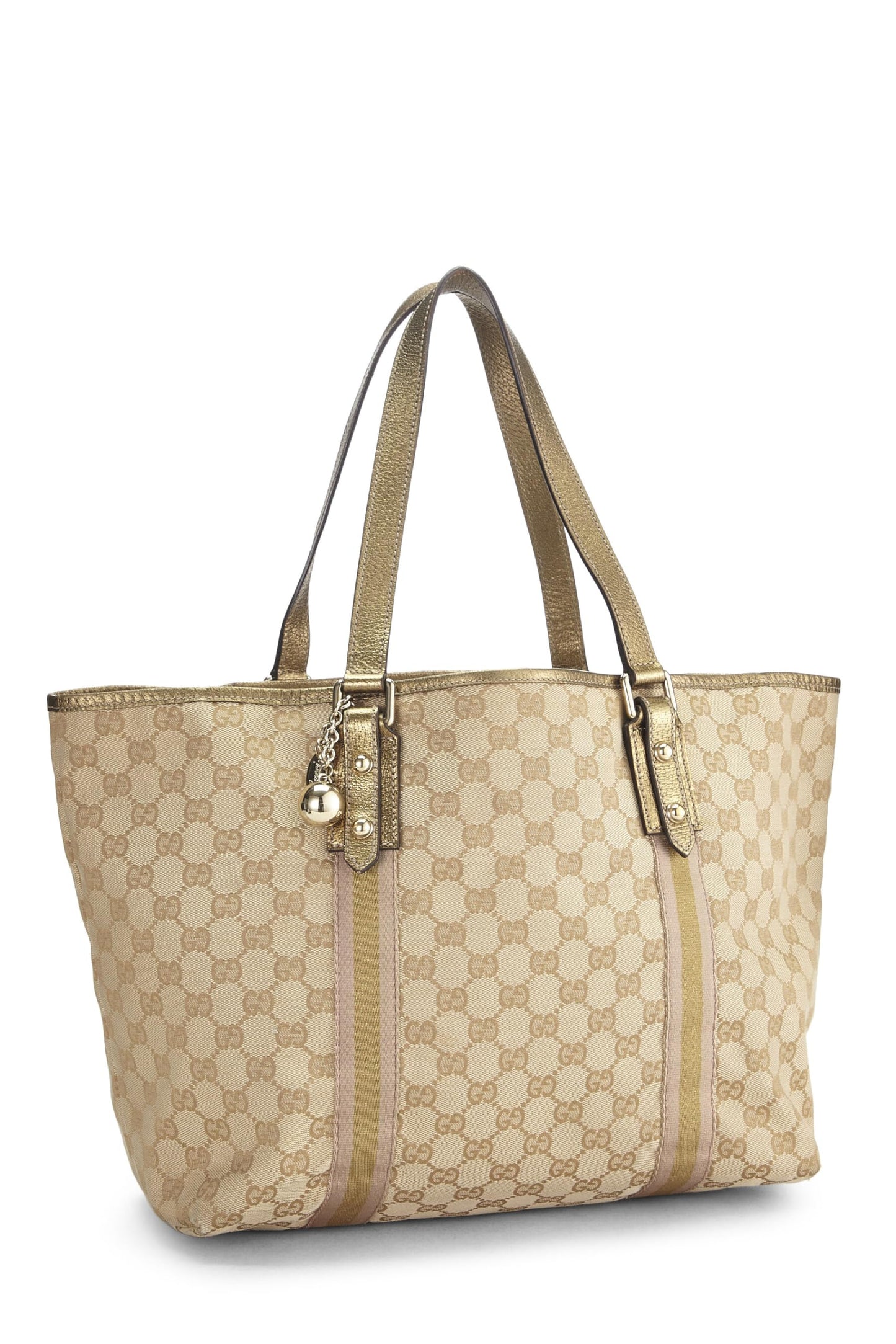 Gucci, Gold Original GG Canvas Jolicoeur Tote, Gold