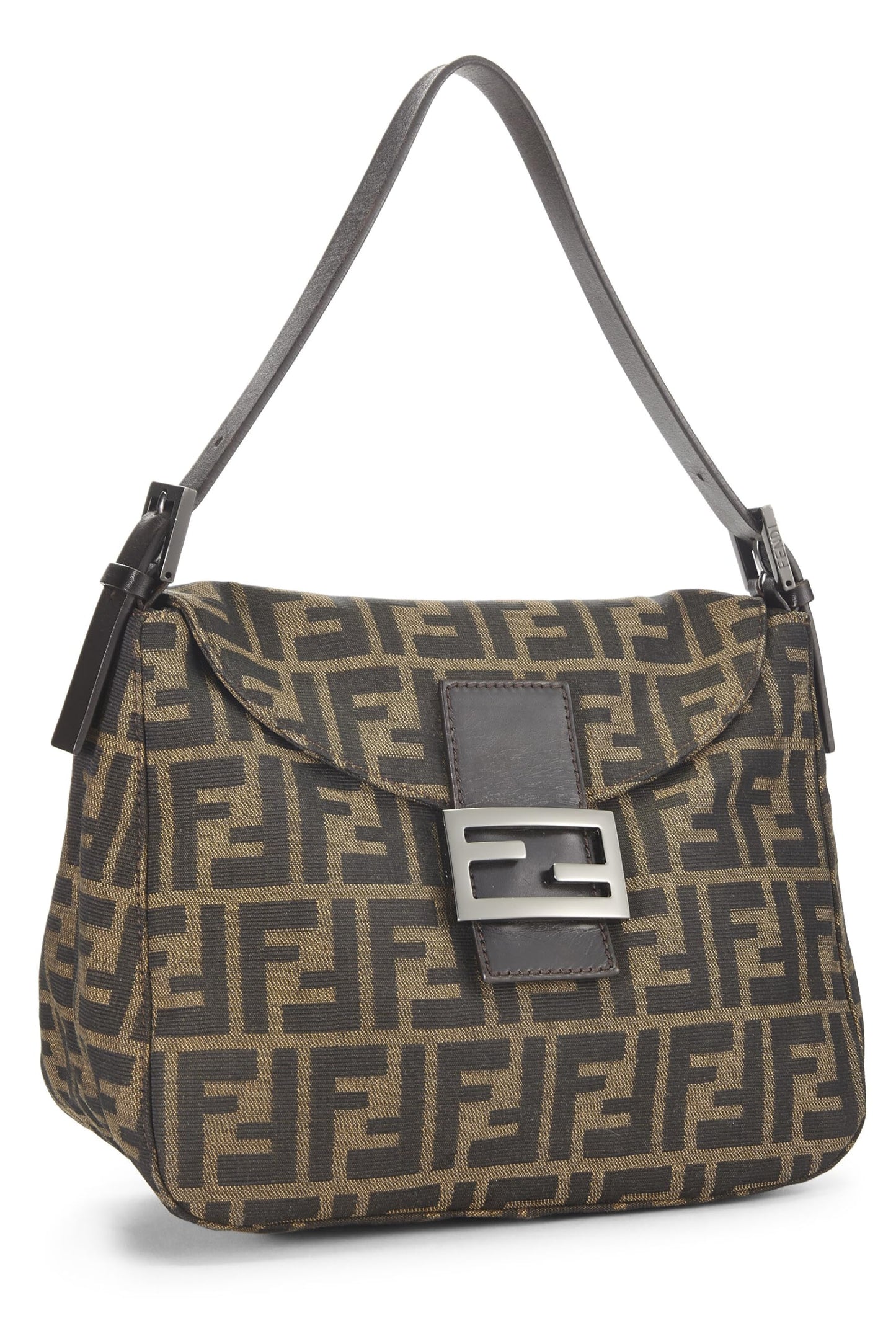 Fendi, Brown Zucca Shoulder Bag, Brown