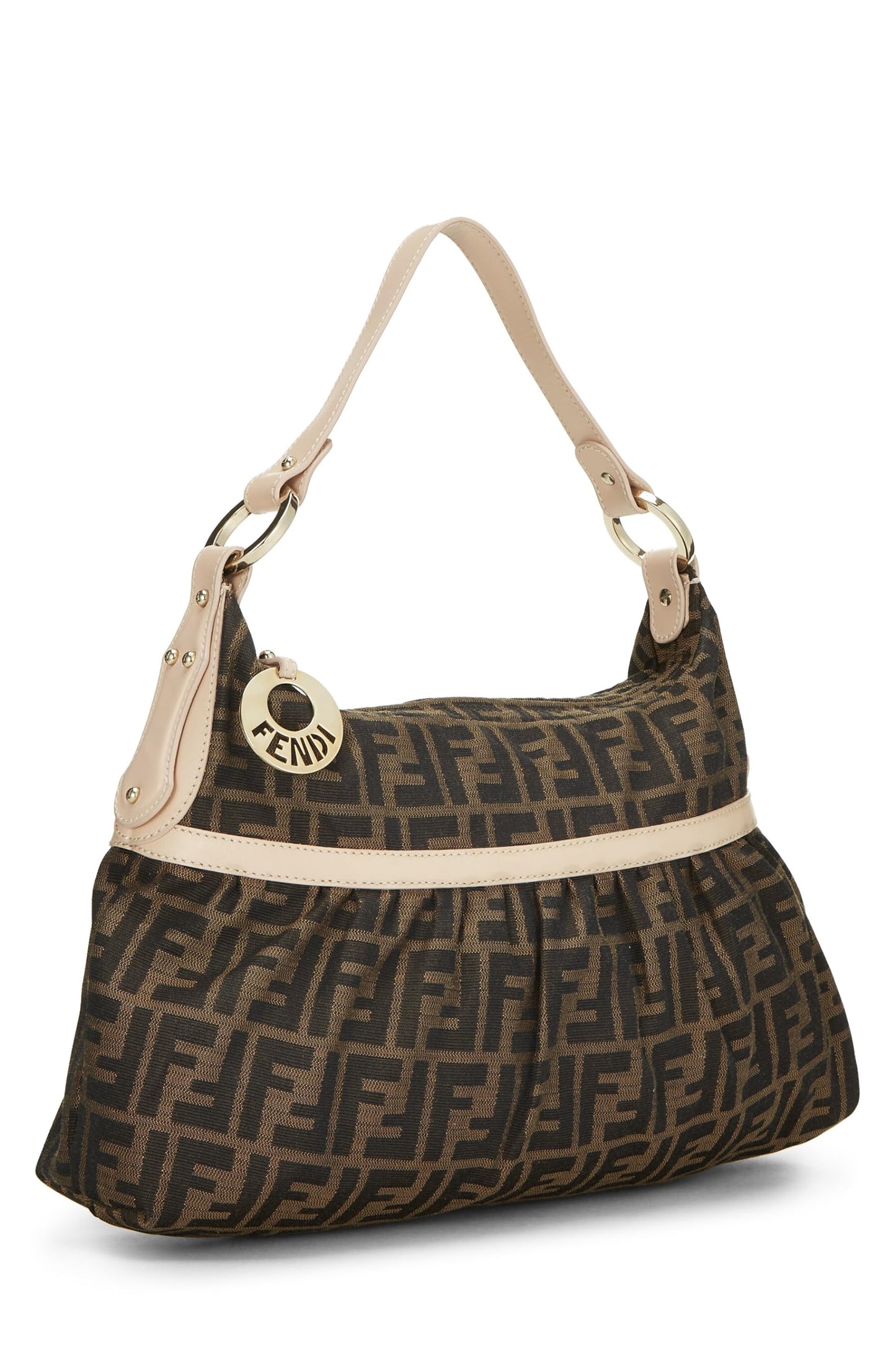 Fendi, Pink Zucca Canvas Chef Hobo, Pink