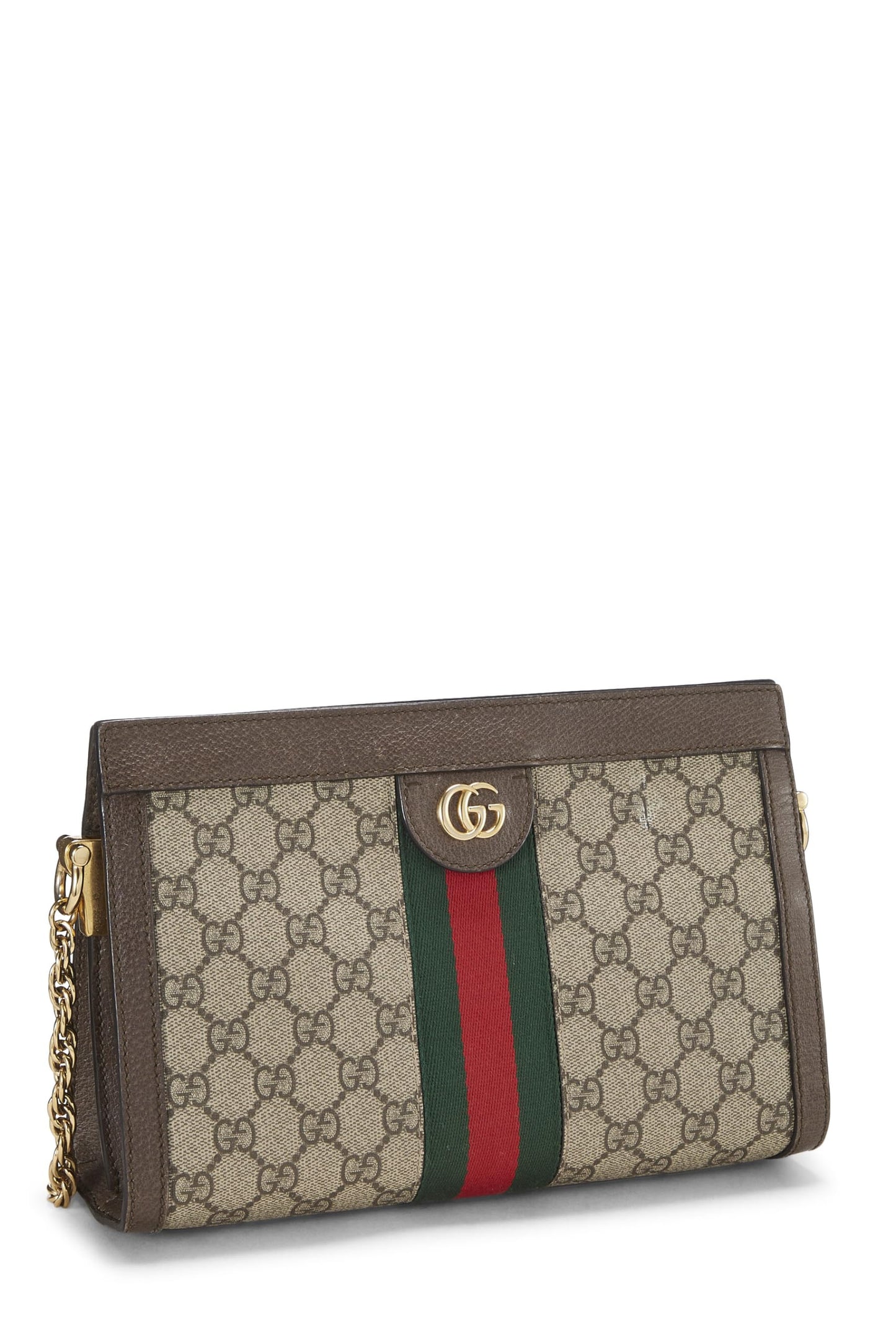 Gucci, Brown Original GG Supreme Canvas Ophidia Shoulder Bag Medium, Brown