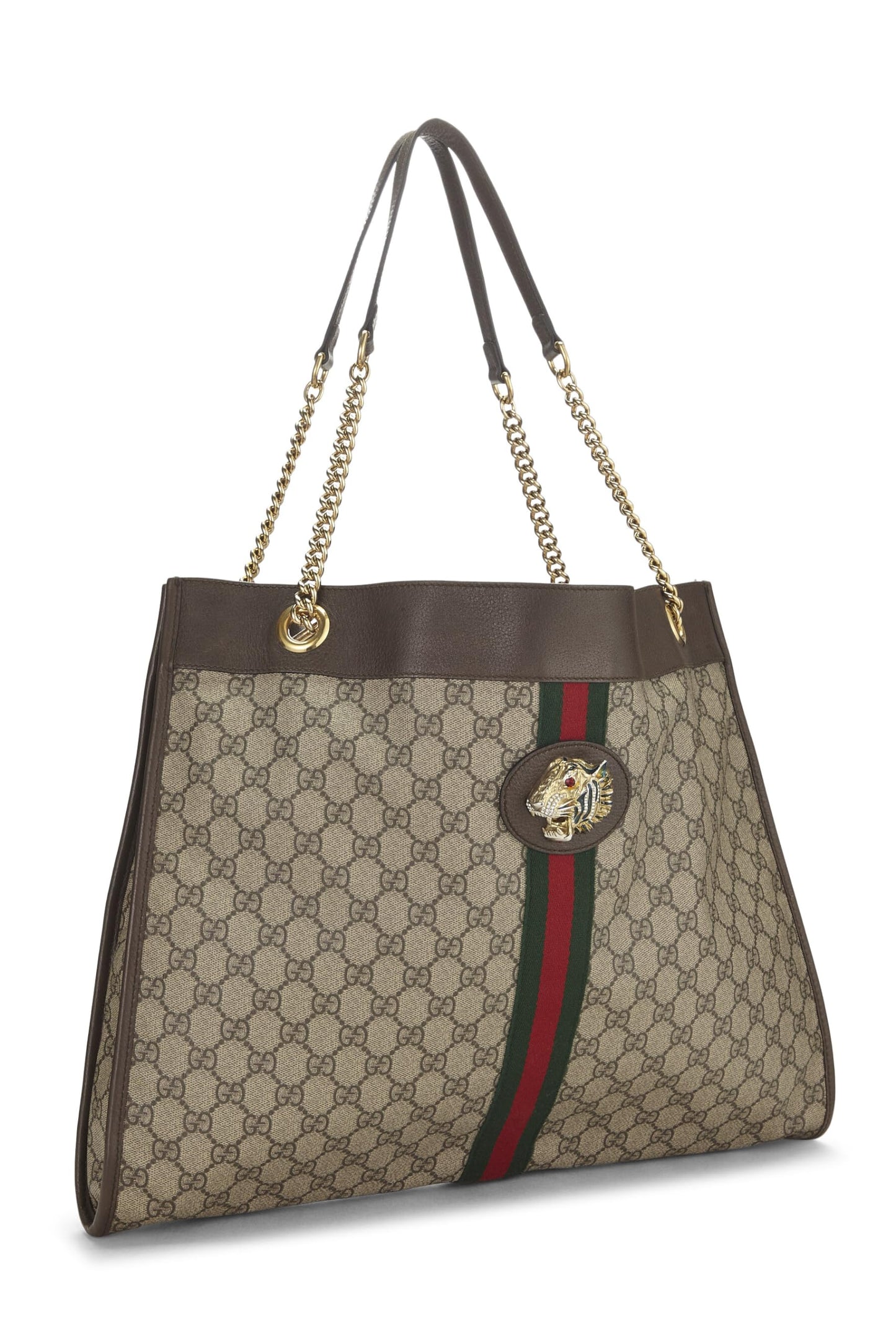 Gucci, Original GG Supreme Canvas Rajah Tote Large, Brown