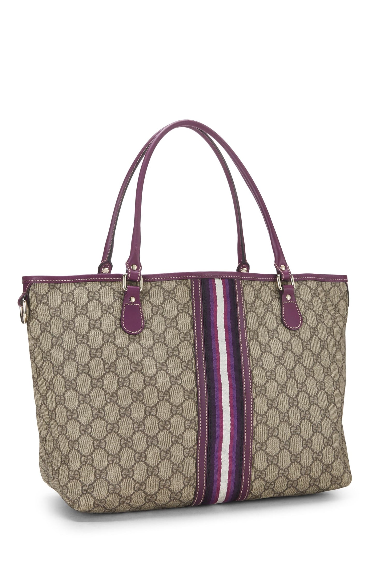 Gucci, Purple Original GG Supreme Canvas Tote, Purple